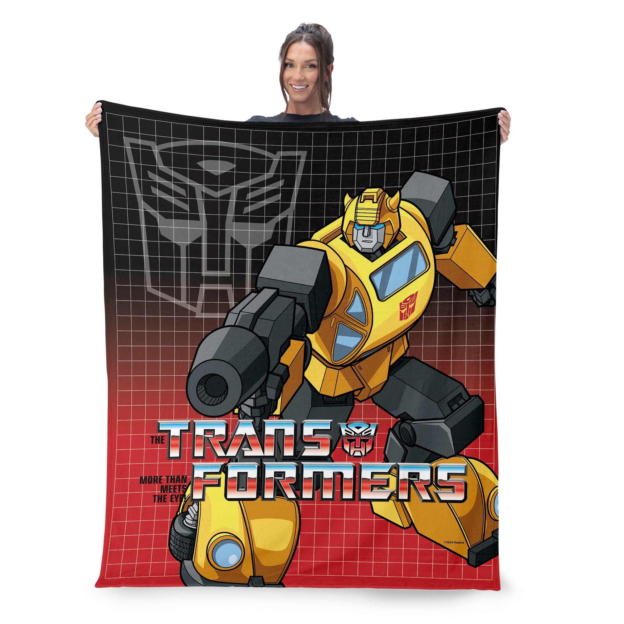 Hasbro Transformers G1 Grid Bumblebee Silk Touch Throw Blanket 50X60 Inches