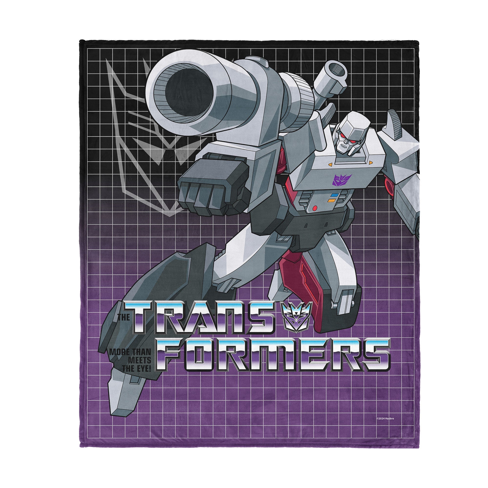 Hasbro Transformers G1 Grid Megatron Silk Touch Throw Blanket 50X60 Inches