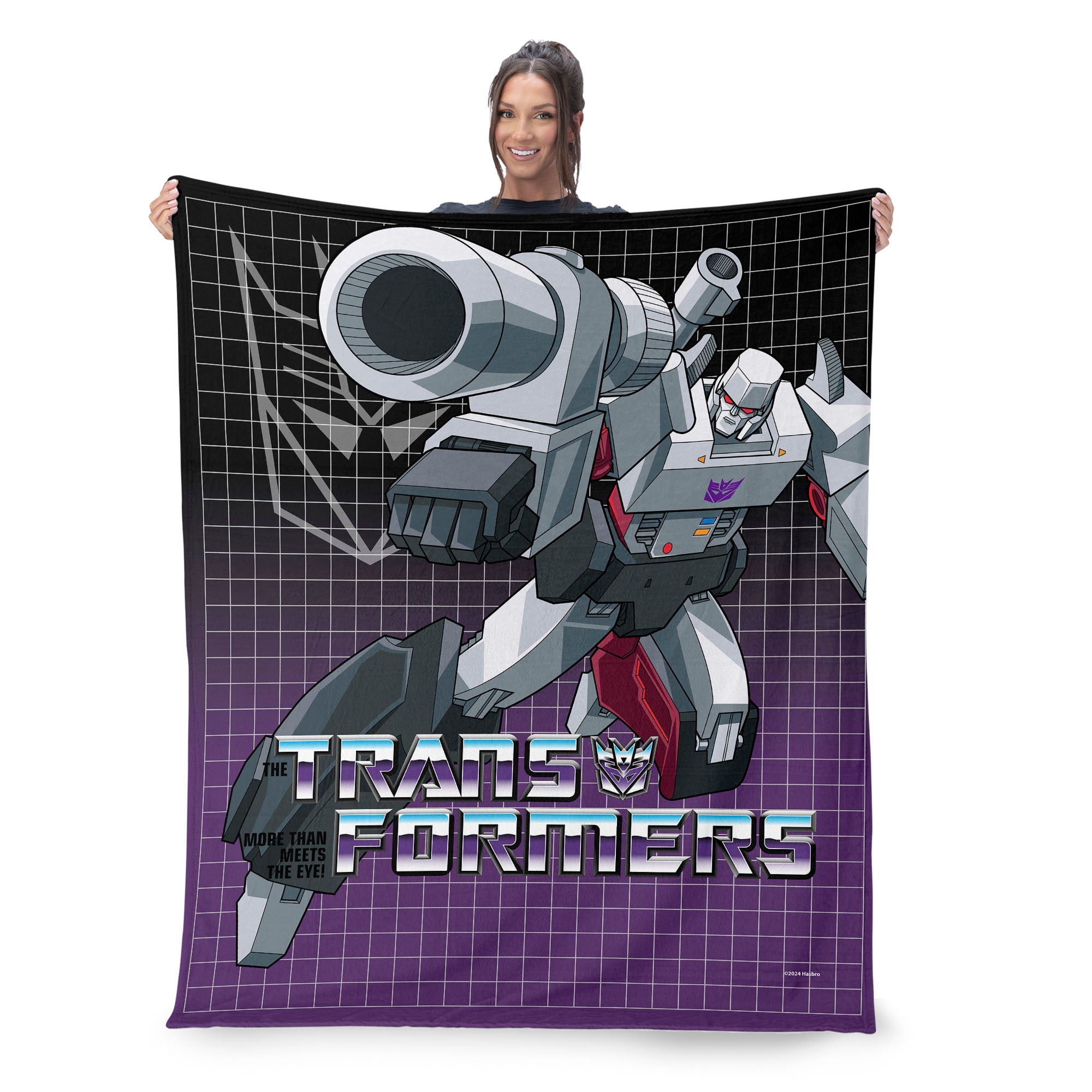 Hasbro Transformers G1 Grid Megatron Silk Touch Throw Blanket 50X60 Inches