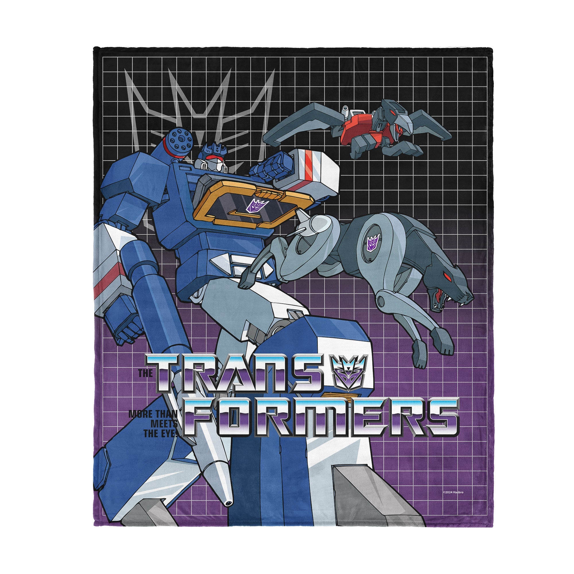 Hasbro Transformers G1 Grid Soundwave Silk Touch Throw Blanket 50X60 Inches