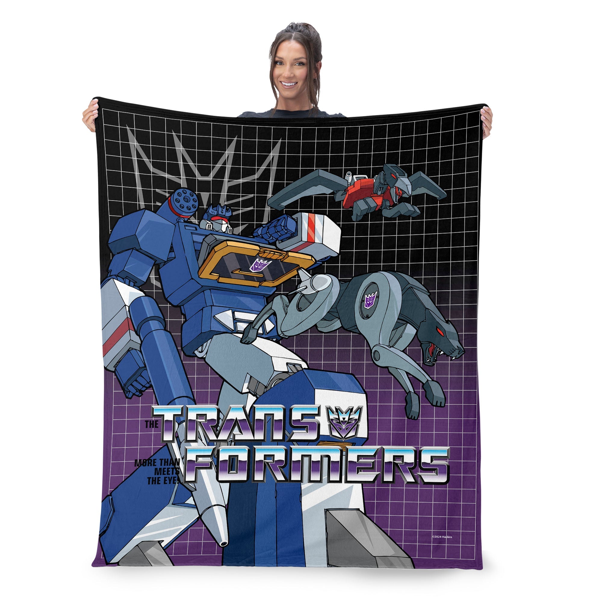 Hasbro Transformers G1 Grid Soundwave Silk Touch Throw Blanket 50X60 Inches