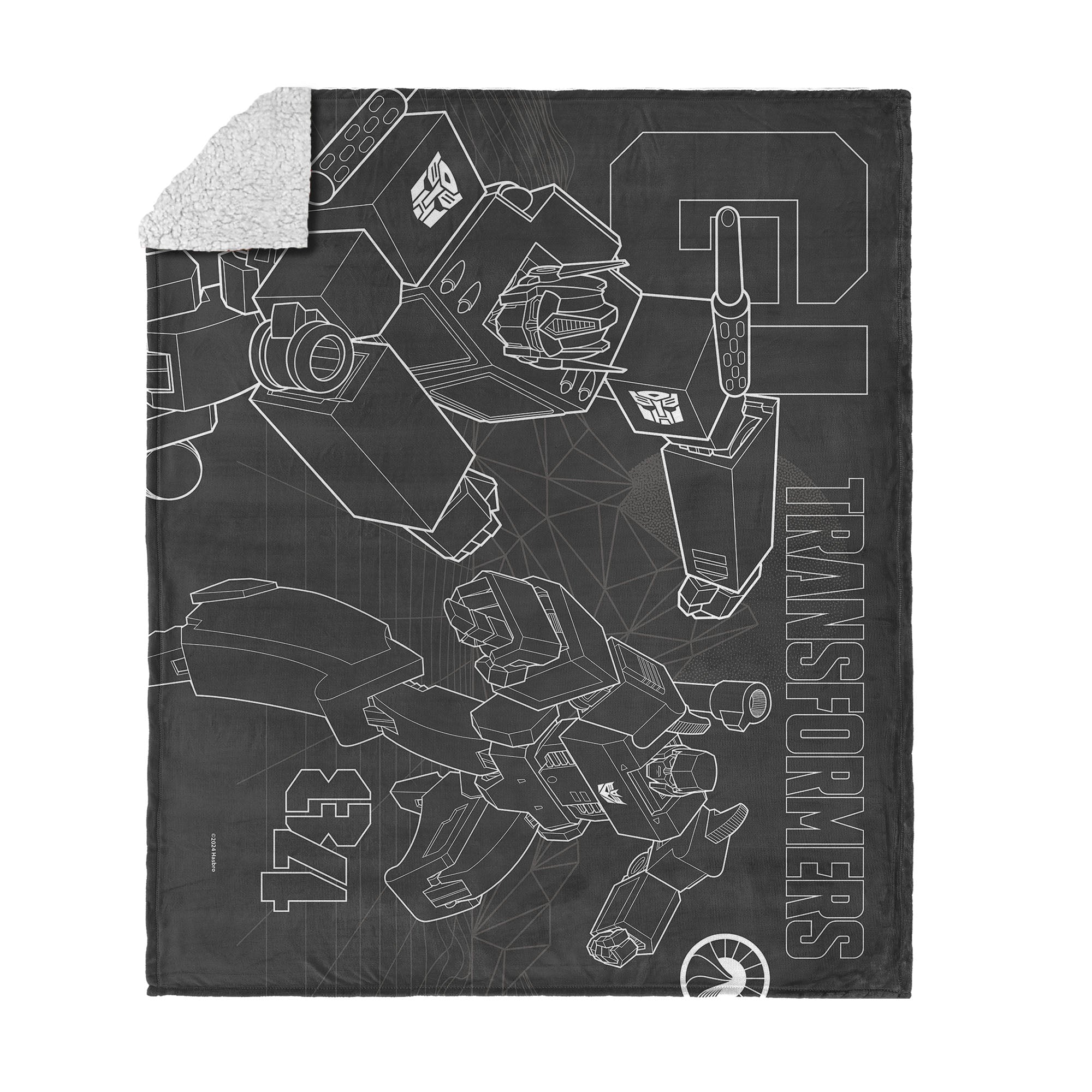 Hasbro Transformers One Shall Stand, One Shall Fall Silk Touch Sherpa Throw Blanket 50X60 Inches