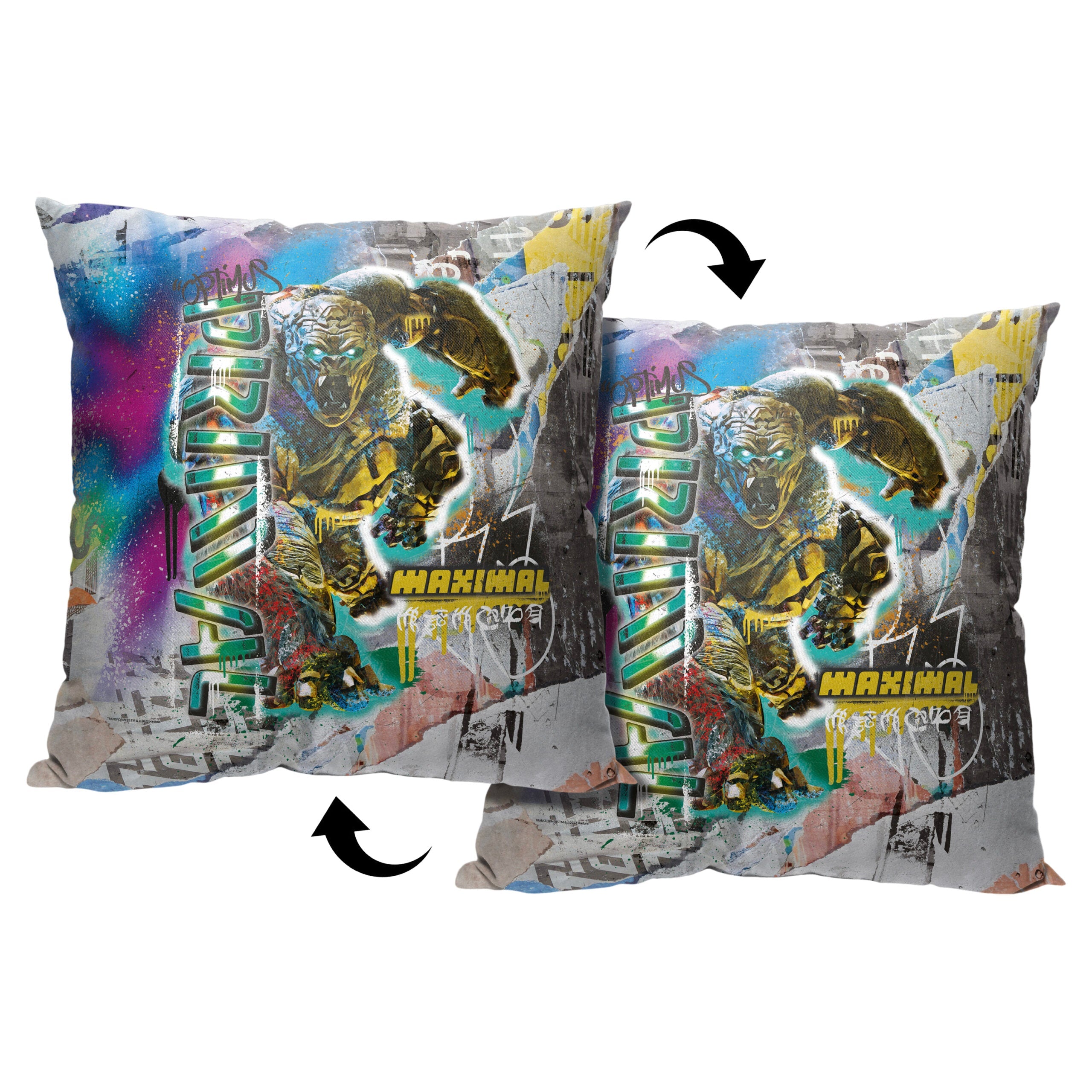 Hasbro Transformers: Rise Of The Beasts Brooklyn Maximal Throw Pillow 18x18 Inches
