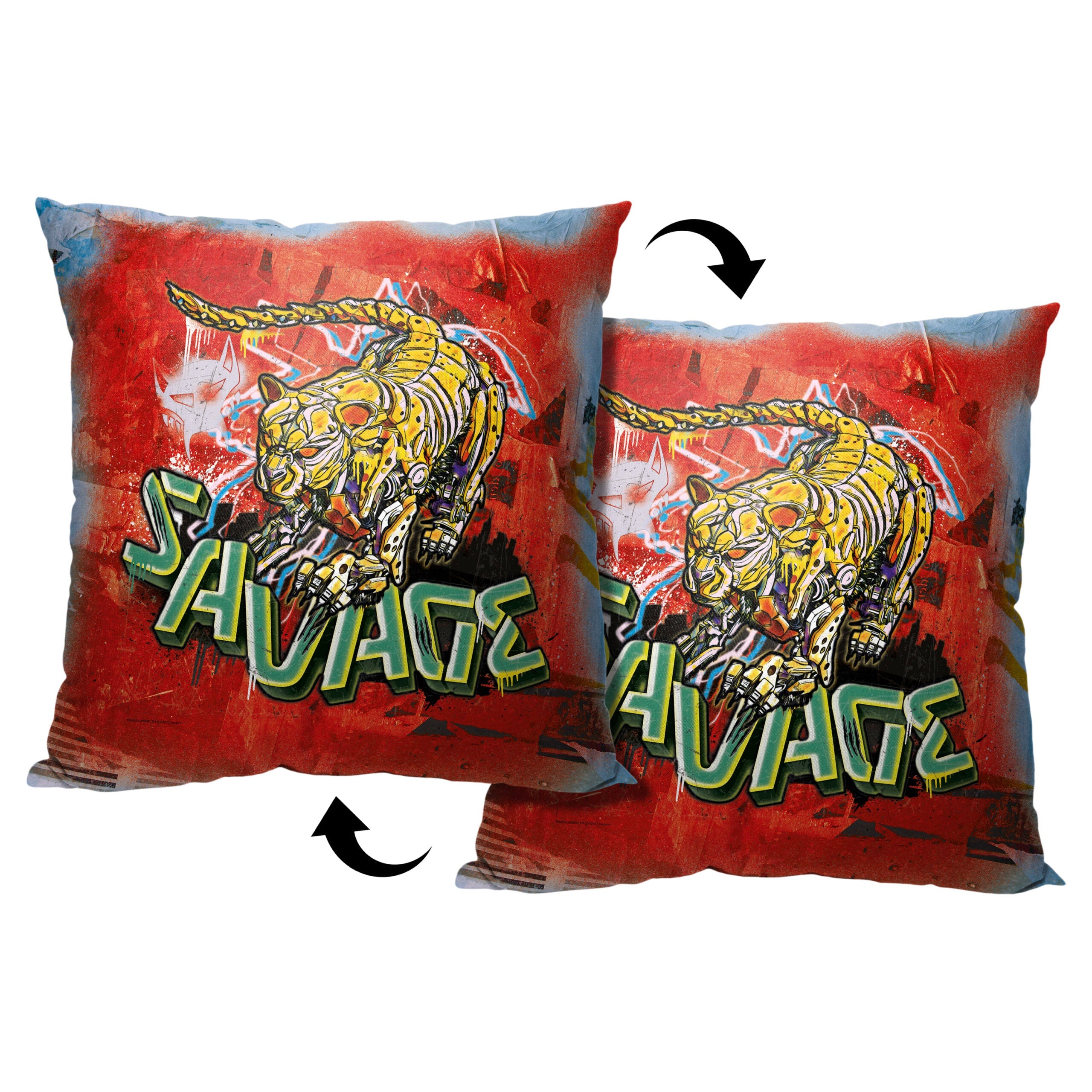 Hasbro Transformers: Rise Of The Beasts Savage Throw Pillow 18x18 Inches