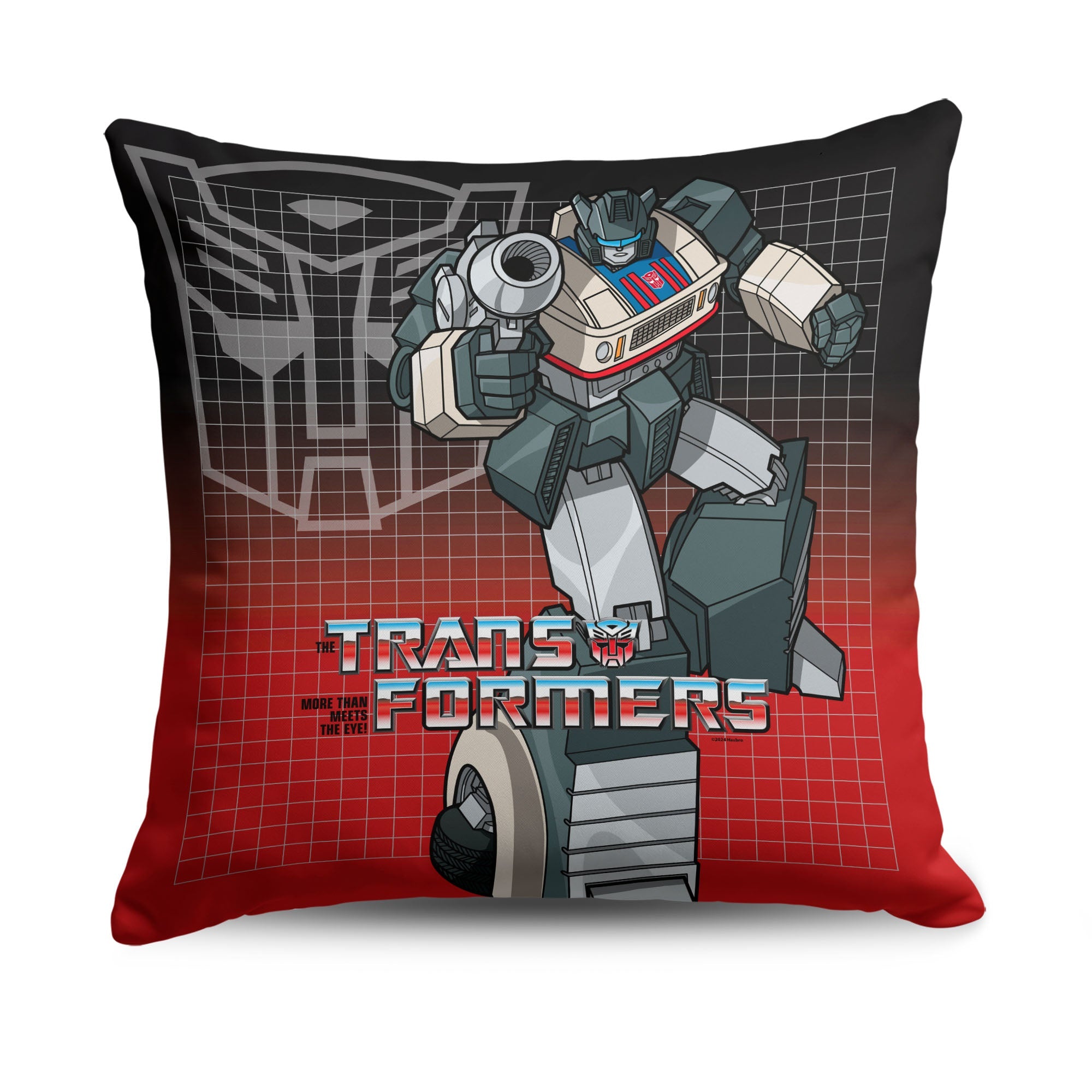 Hasbro Transformers G1 Grid Jazz Throw Pillow 18X18 Inches