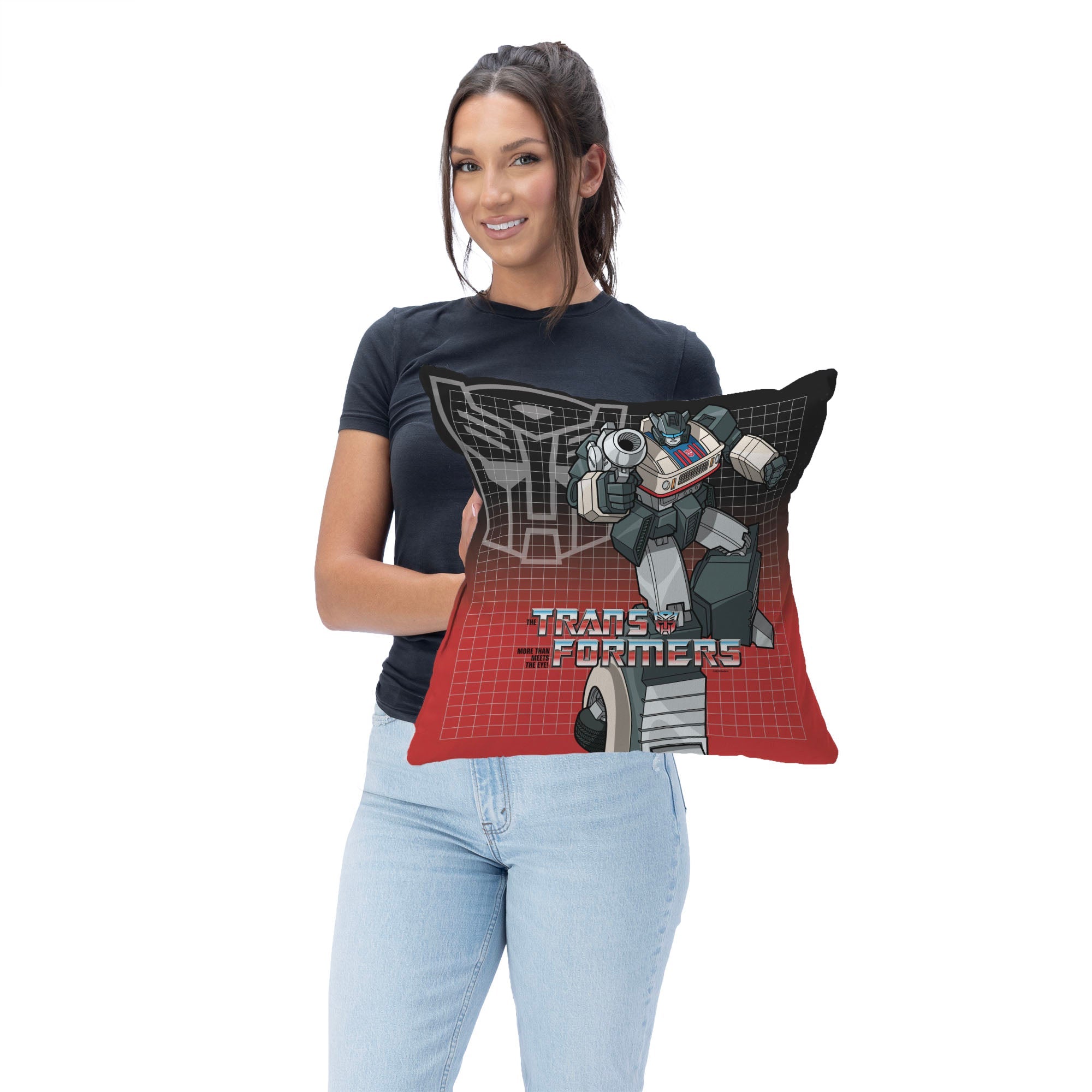 Hasbro Transformers G1 Grid Jazz Throw Pillow 18X18 Inches