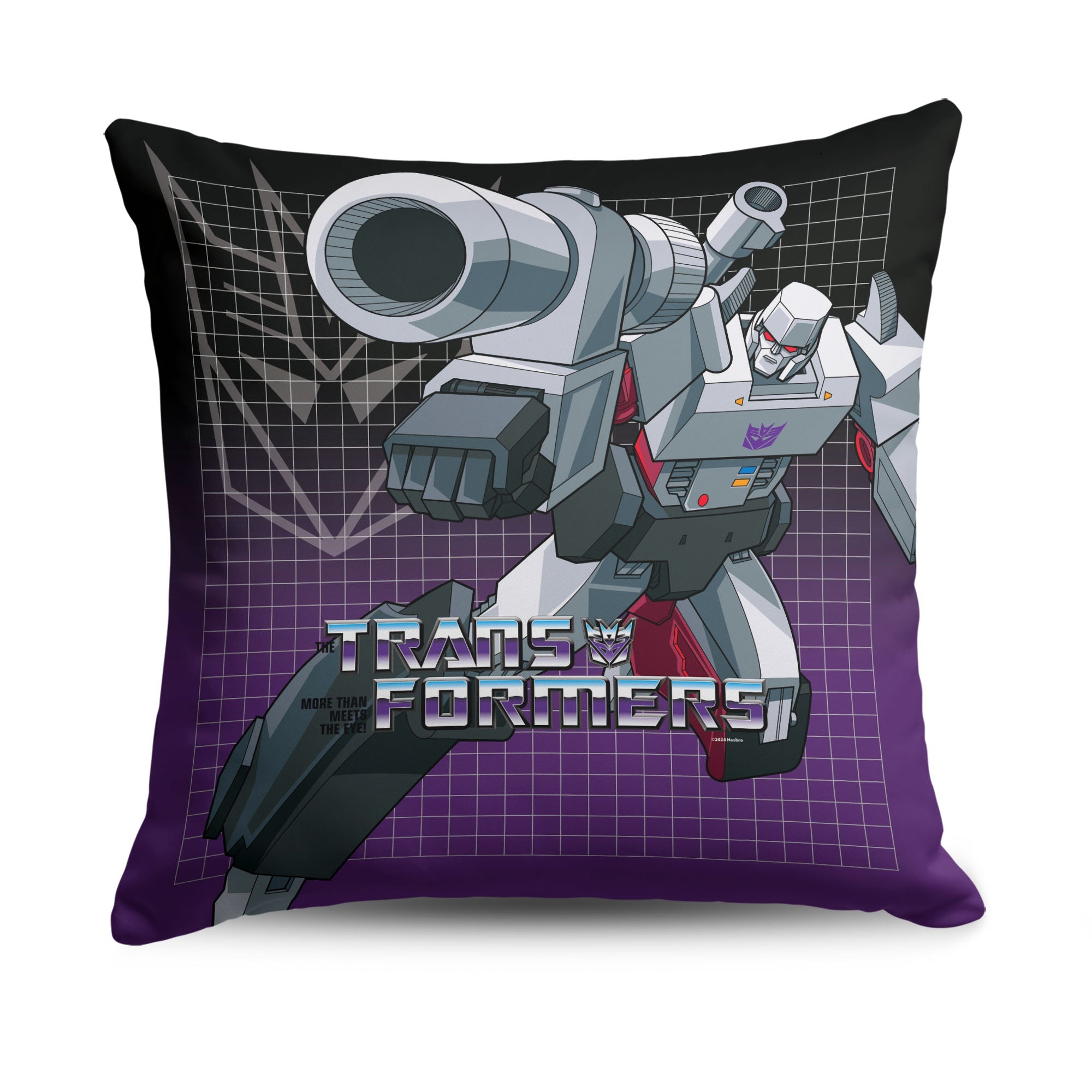 Hasbro Transformers G1 Grid Megatron Throw Pillow 18X18 Inches