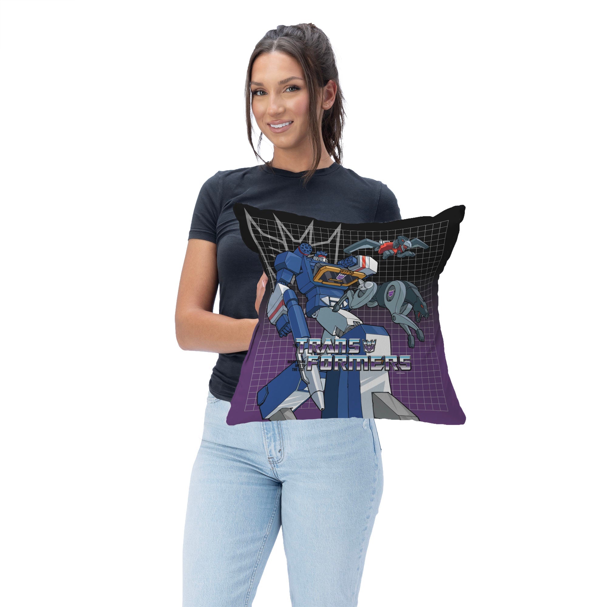 Hasbro Transformers G1 Grid Soundwave Throw Pillow 18X18 Inches