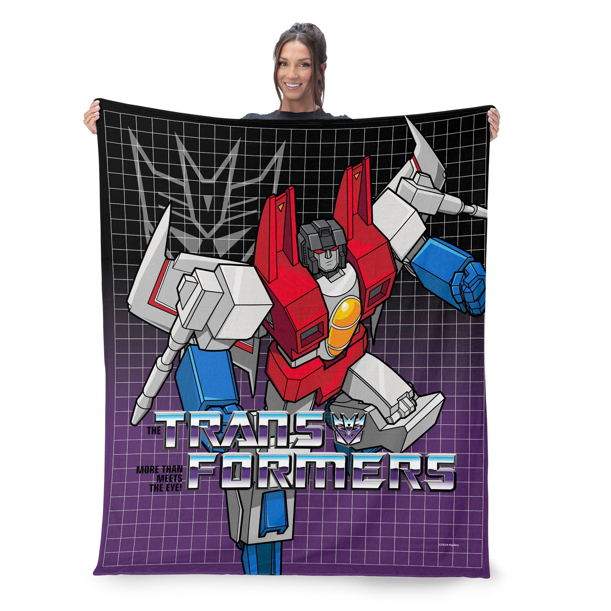 Hasbro Transformers G1 Grid Starscream Silk Touch Throw Blanket 40X50 Inches