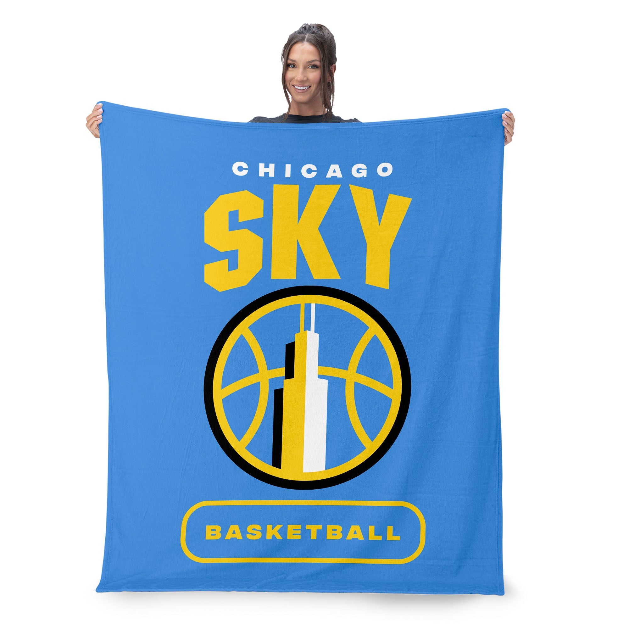 Chicago Sky WNBA High Block Silk Touch Throw Blanket 50 x 60 inches