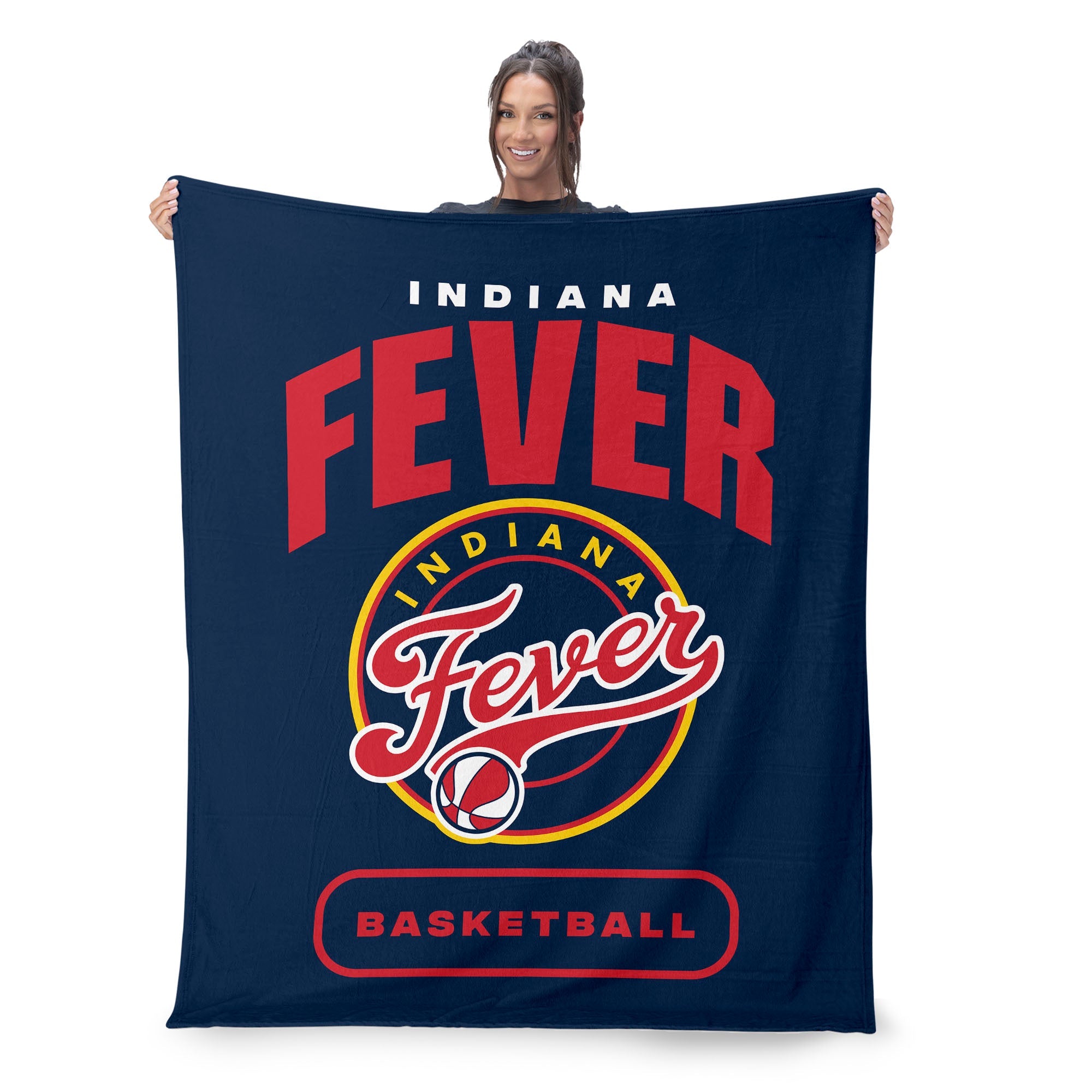 Indiana Fever WNBA High Block Silk Touch Throw Blanket 50 x 60 inches