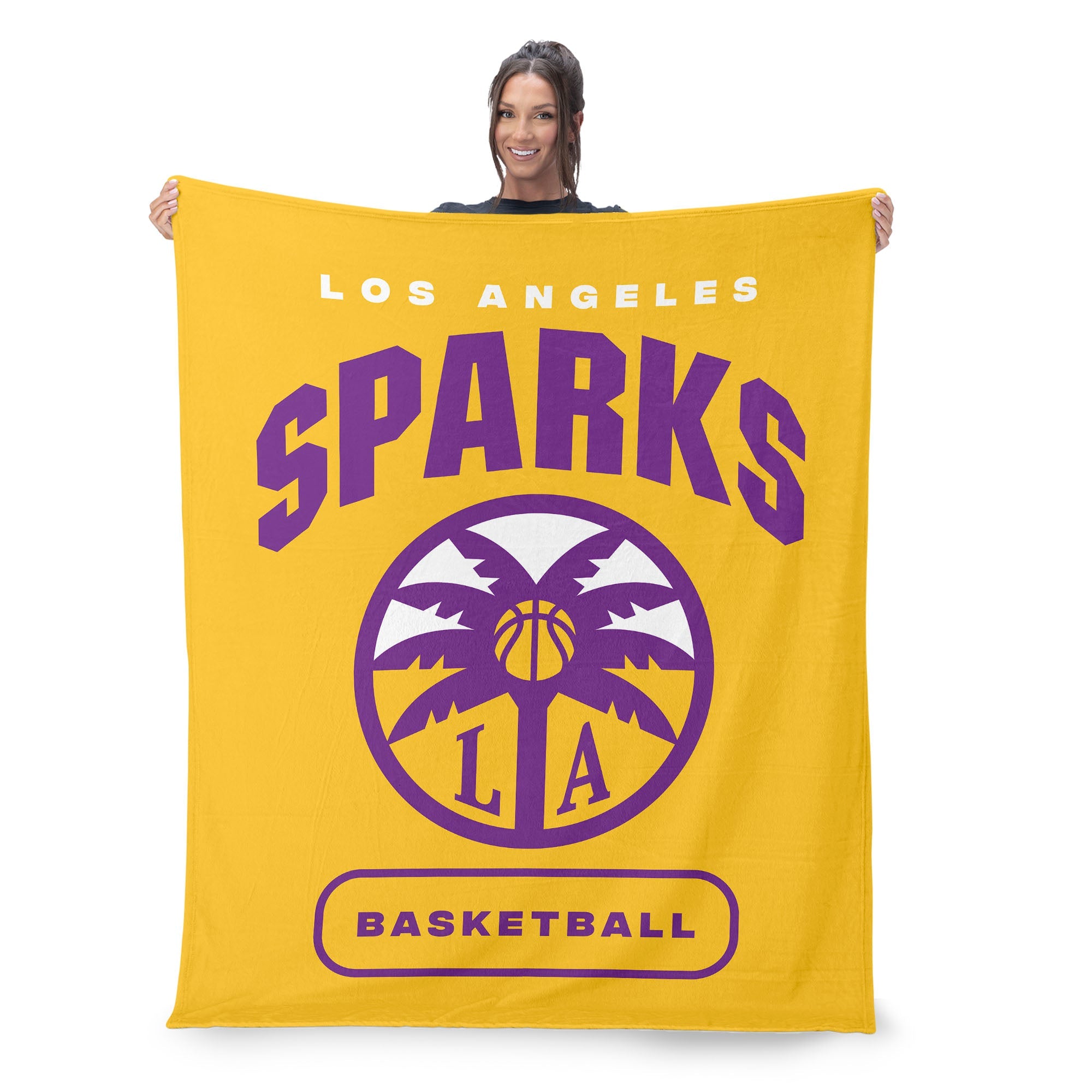 Los Angeles Sparks WNBA High Block Silk Touch Throw Blanket 50 x 60 inches