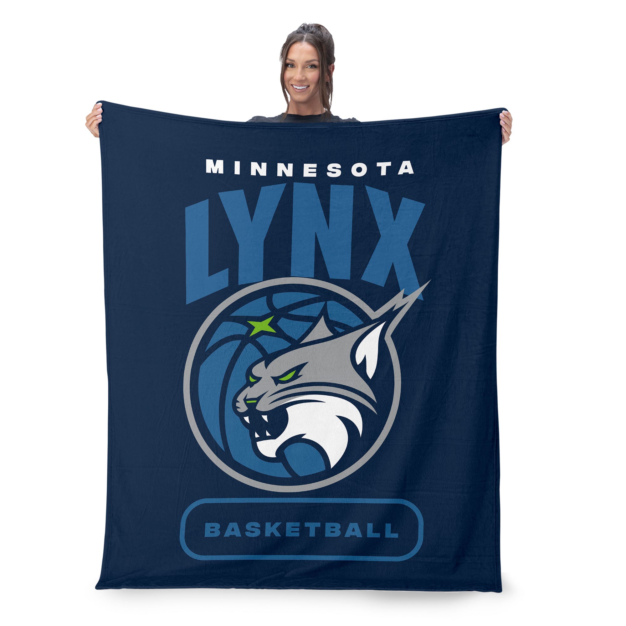 Minnesota Lynx WNBA High Block Silk Touch Throw Blanket 50 x 60 inches