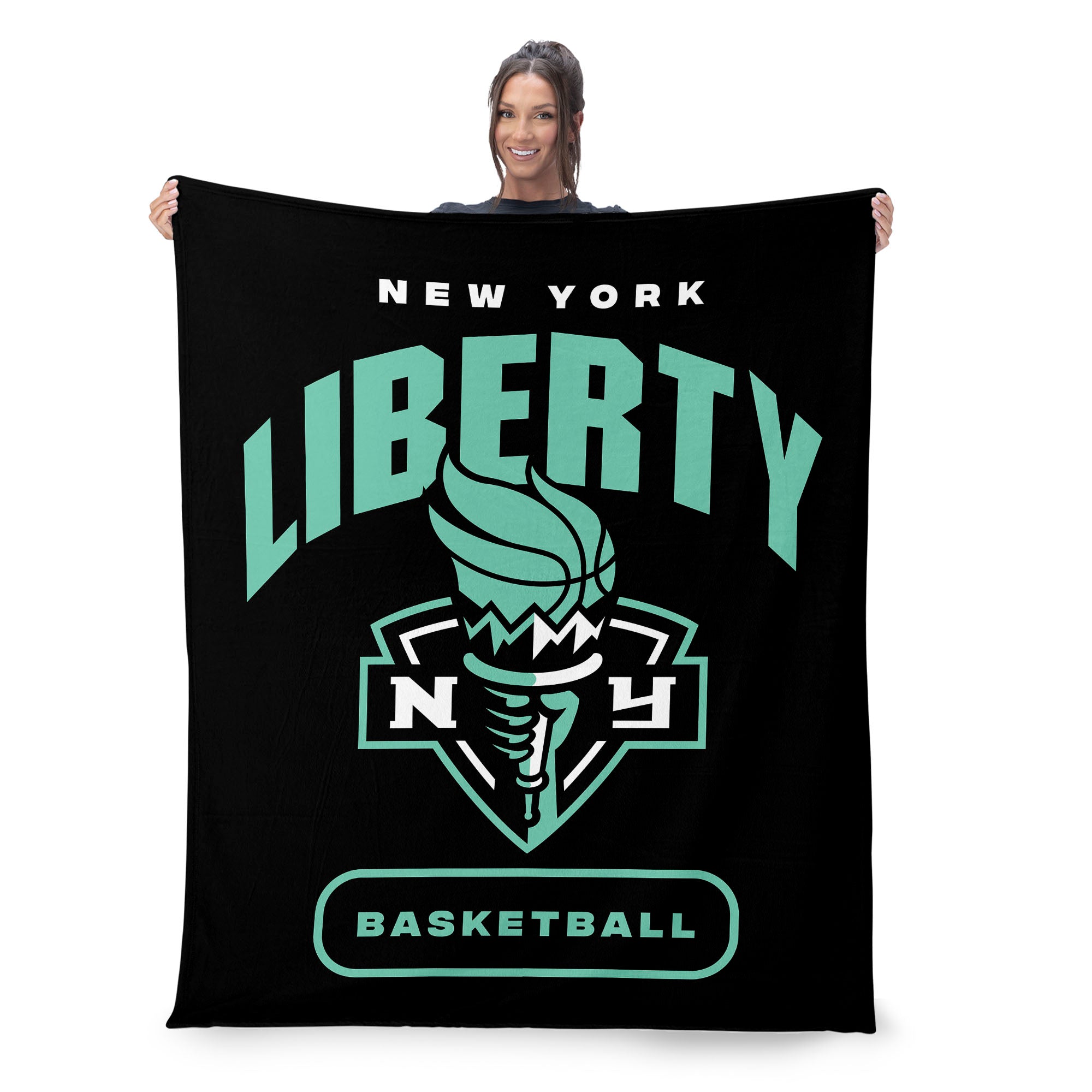 New York Liberty WNBA High Block Silk Touch Throw Blanket 50 x 60 inches