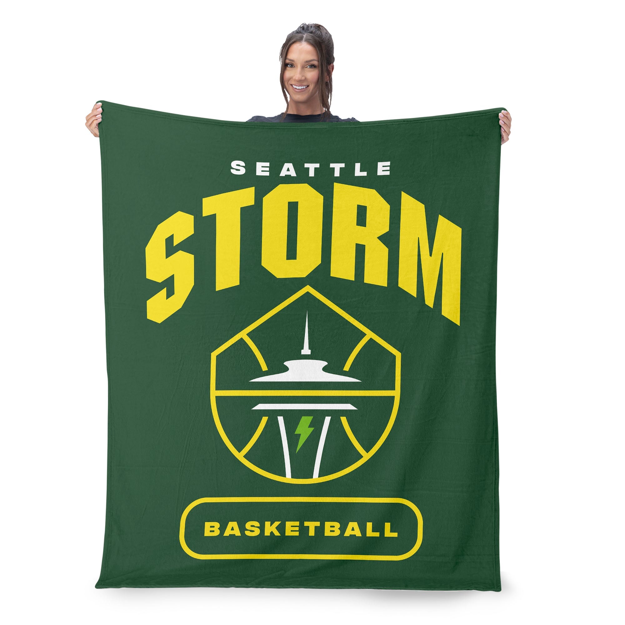 Seattle Storm WNBA High Block Silk Touch Throw Blanket 50 x 60 inches