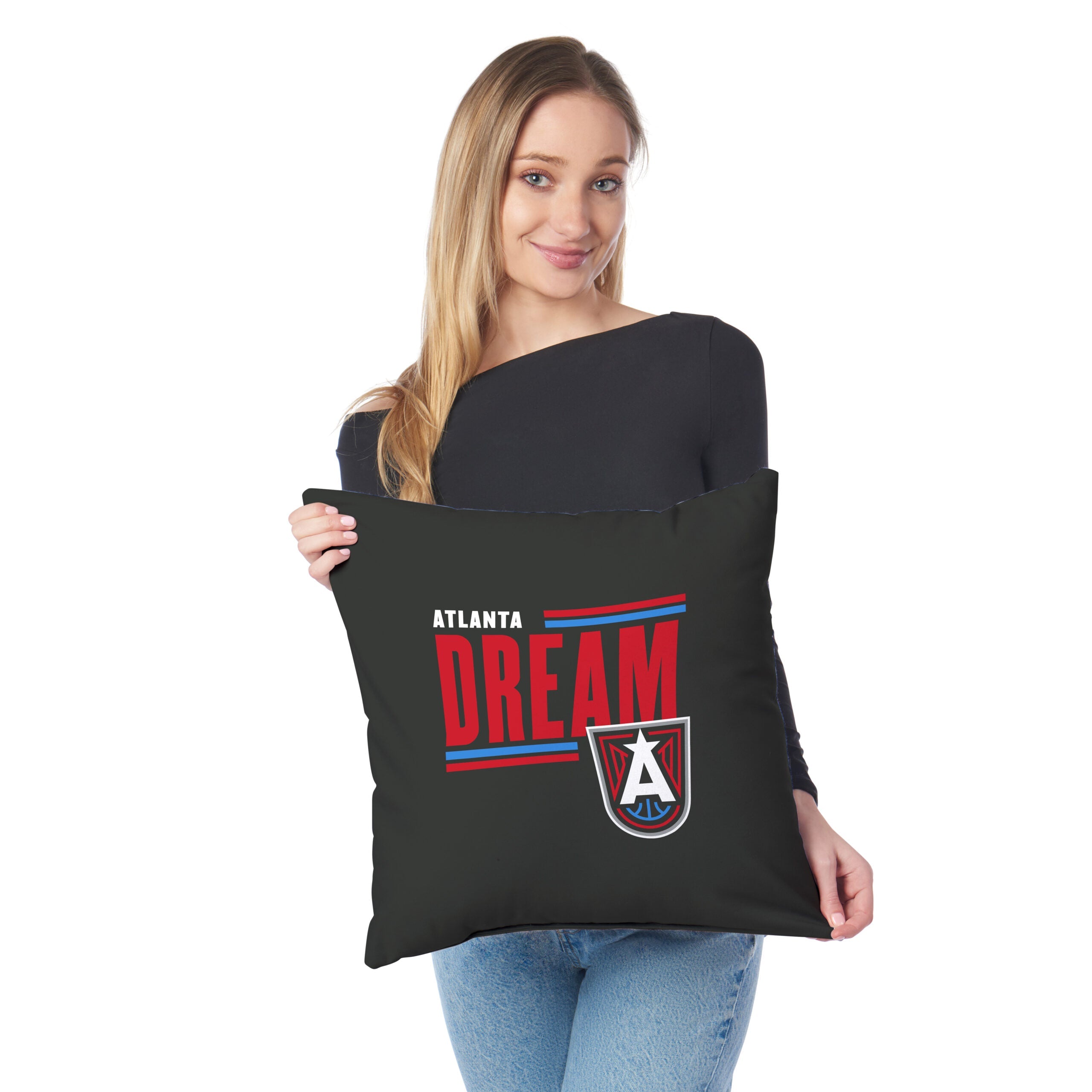 Atlanta Dream WNBA Double Down Throw Pillow 18 x 18 inches