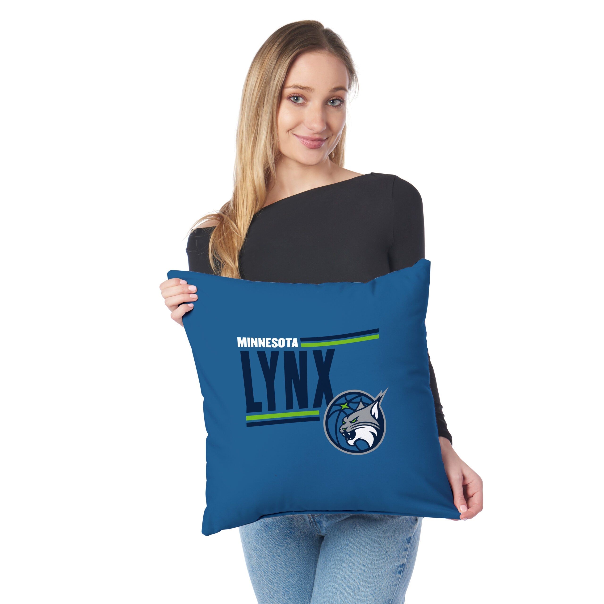Minnesota Lynx WNBA Double Down Throw Pillow 18 x 18 inches
