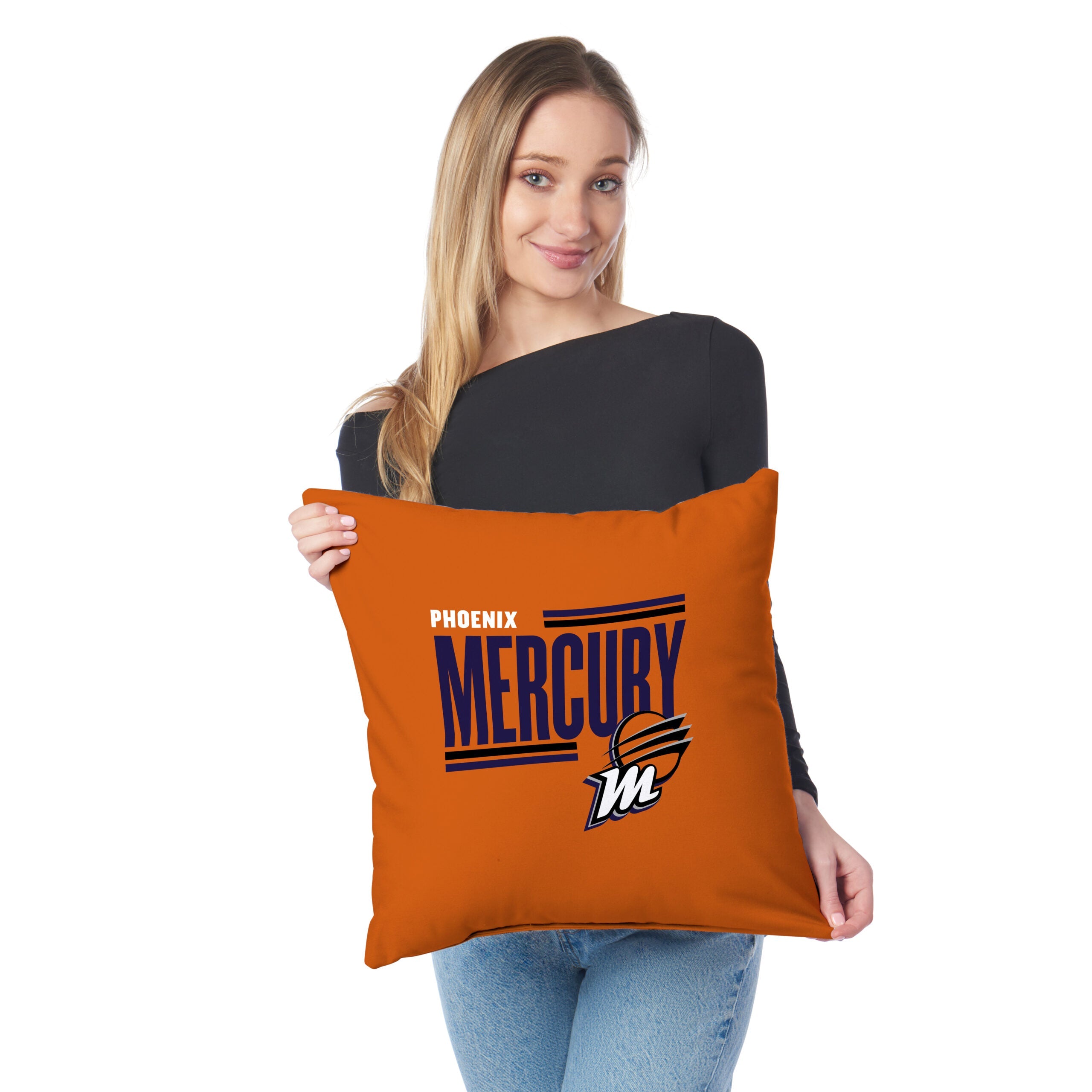 Phoenix Mercury WNBA Double Down Throw Pillow 18 x 18 inches