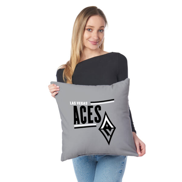 Las Vegas Aces WNBA Double Down Throw Pillow 18 x 18 inches
