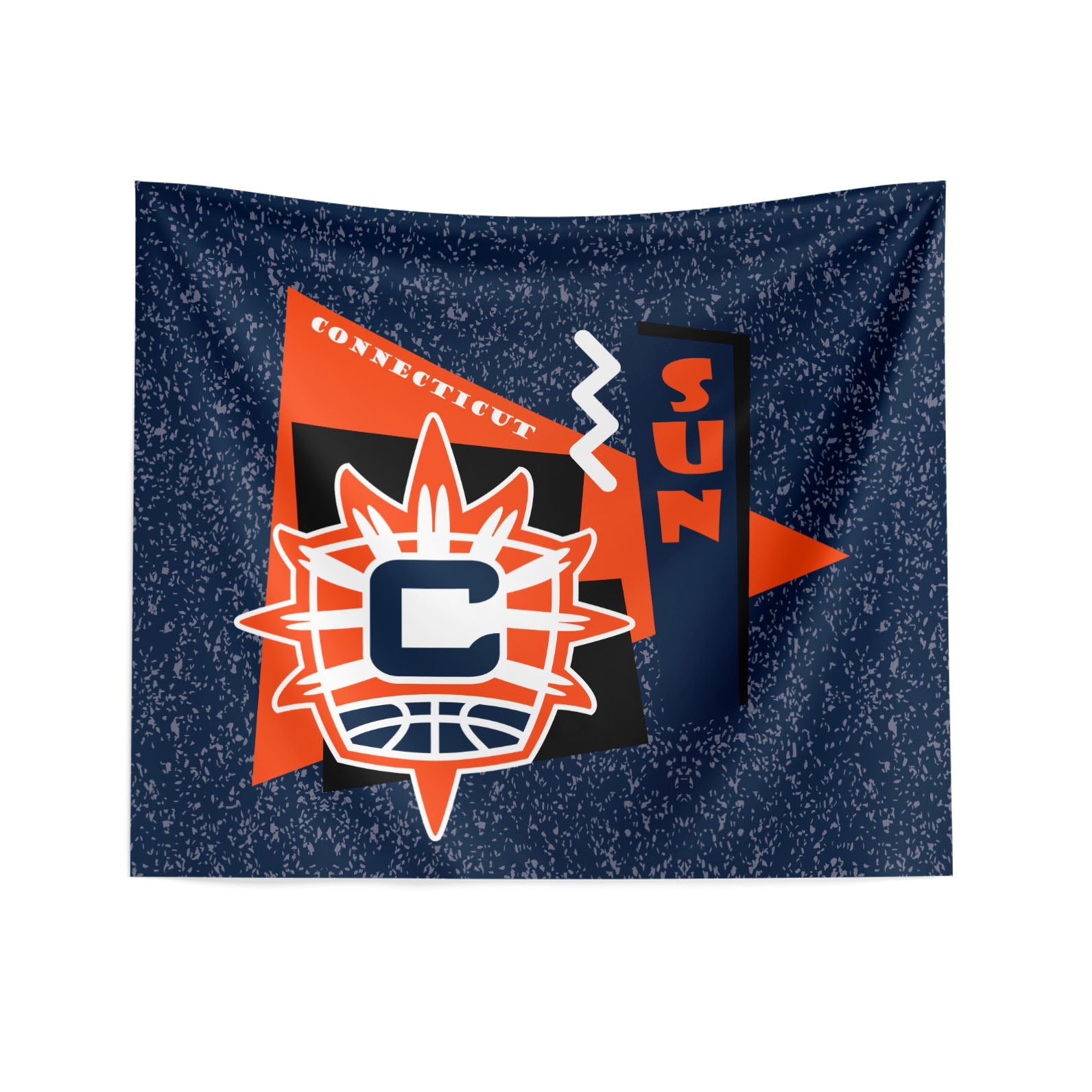 Connecticut Sun WNBA Funky Fresh Printed Wall Hanging 34 x 40 inches