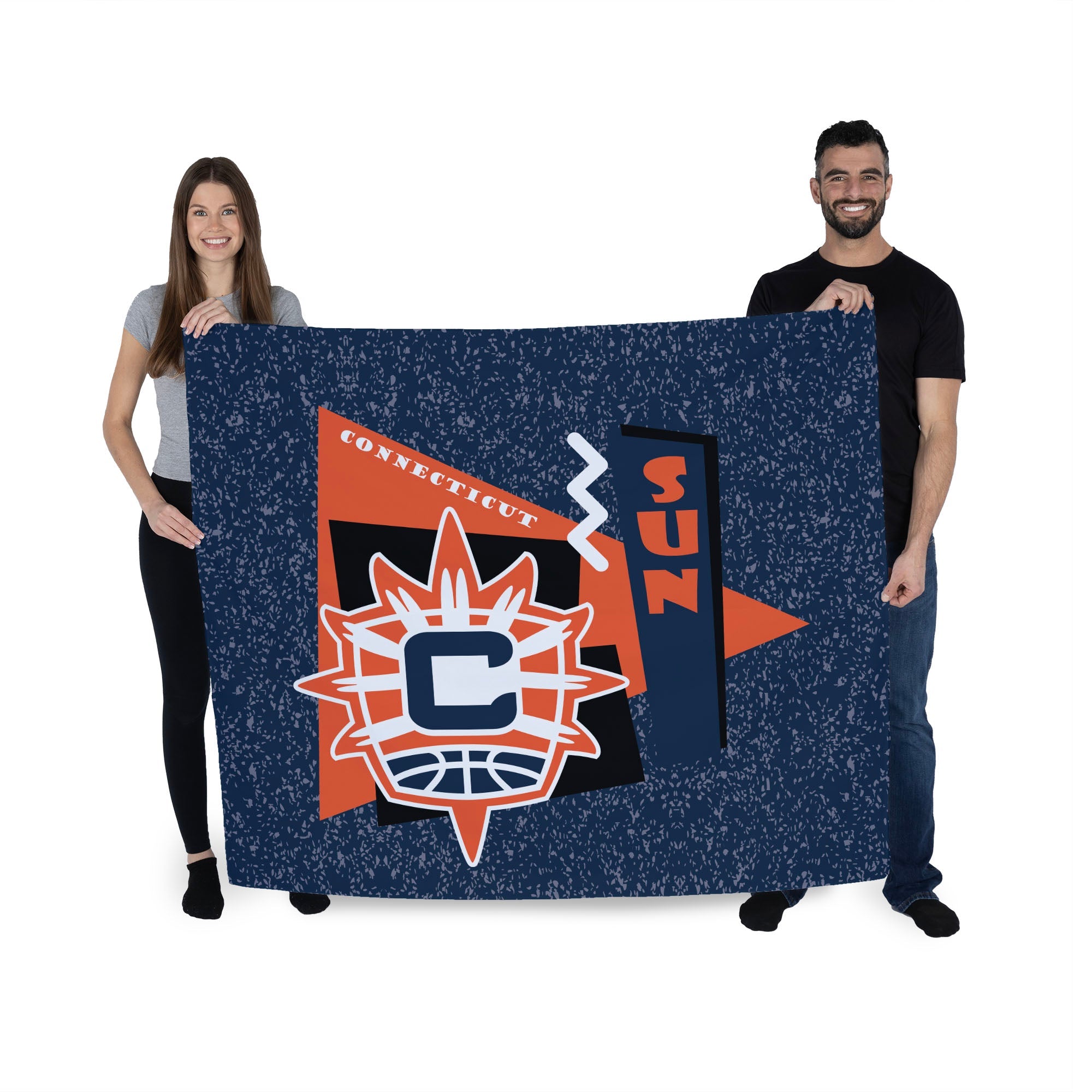 Connecticut Sun WNBA Funky Fresh Printed Wall Hanging 34 x 40 inches