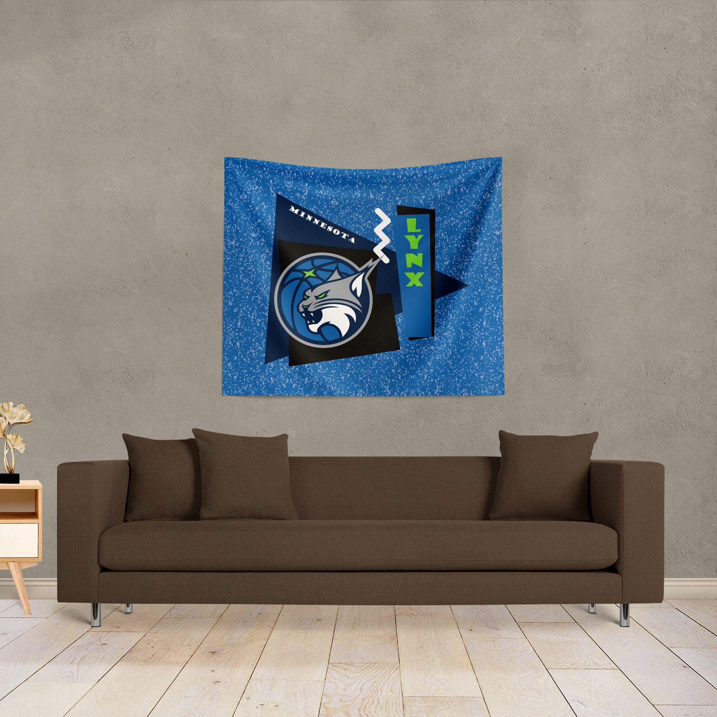 Minnesota Lynx WNBA Funky Fresh Printed Wall Hanging 34 x 40 inches