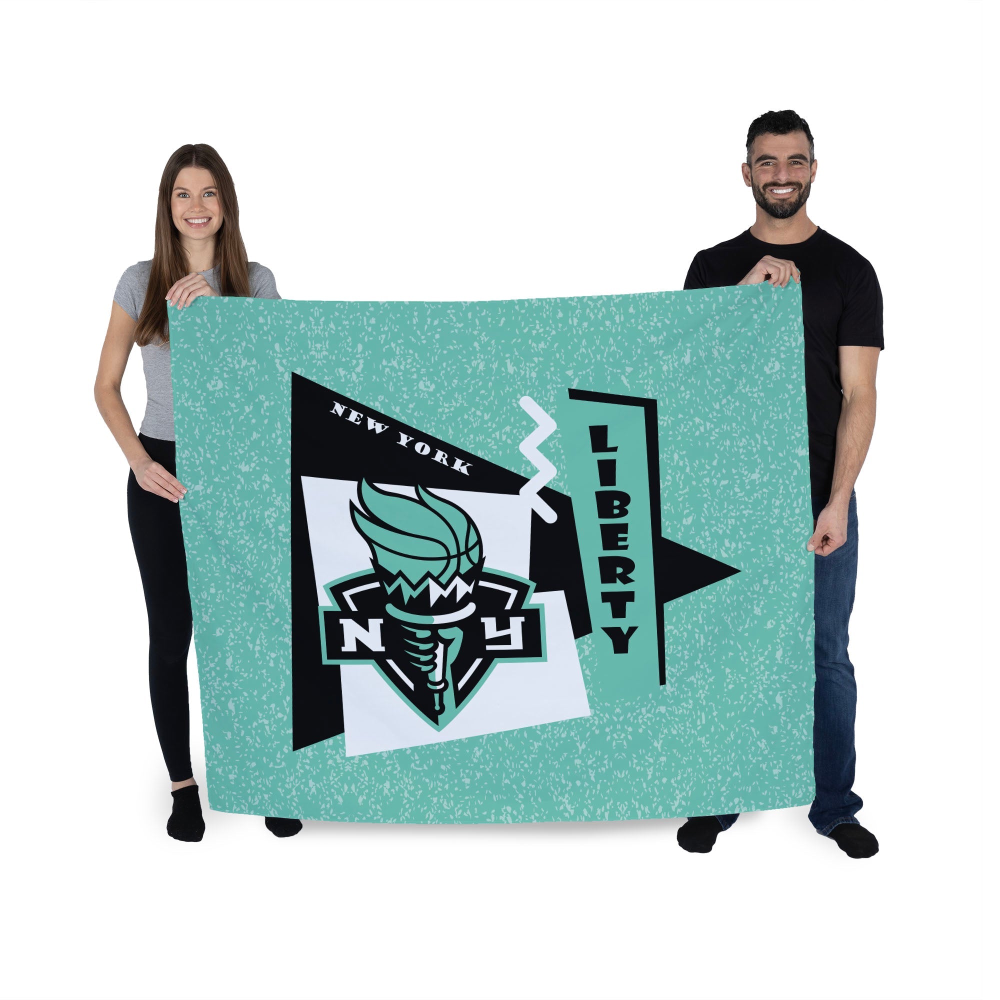 New York Liberty WNBA Funky Fresh Printed Wall Hanging 34 x 40 inches