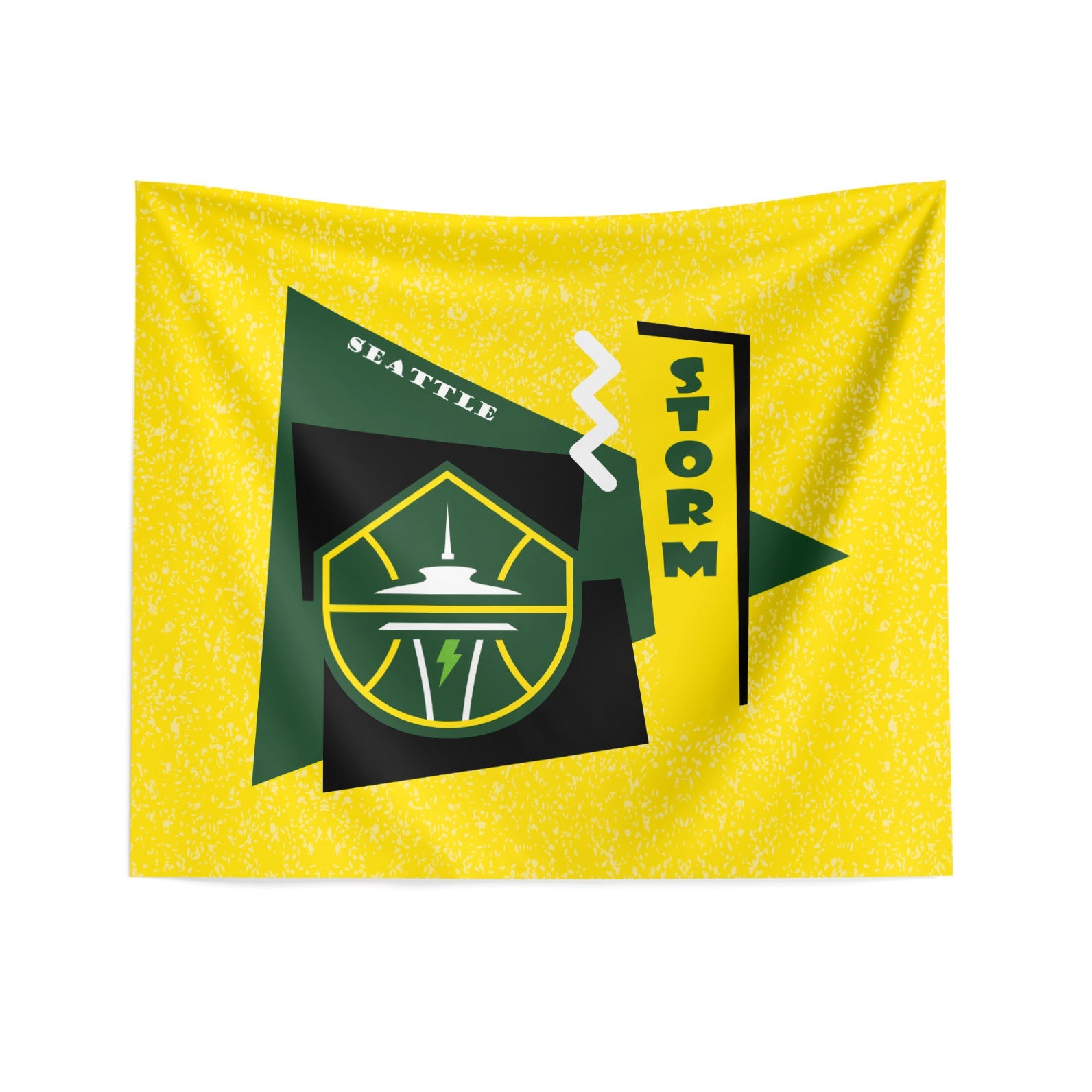 Seattle Storm WNBA Funky Fresh Printed Wall Hanging 34 x 40 inches