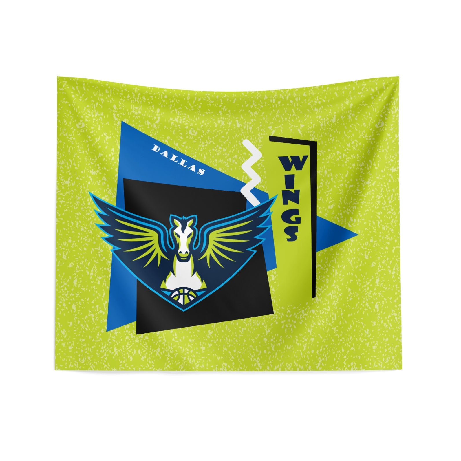 Dallas Wings WNBA Funky Fresh Printed Wall Hanging 34 x 40 inches