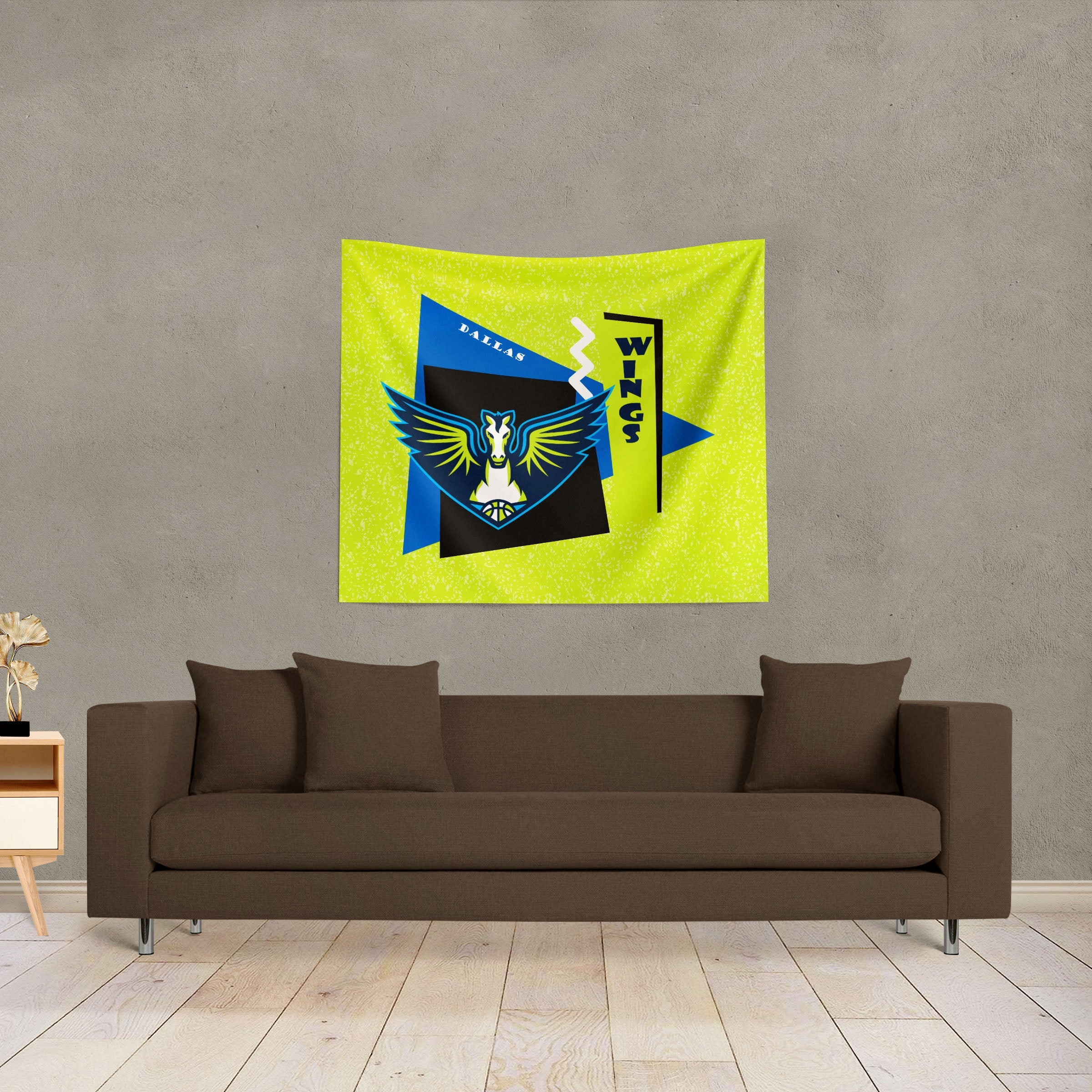 Dallas Wings WNBA Funky Fresh Printed Wall Hanging 34 x 40 inches