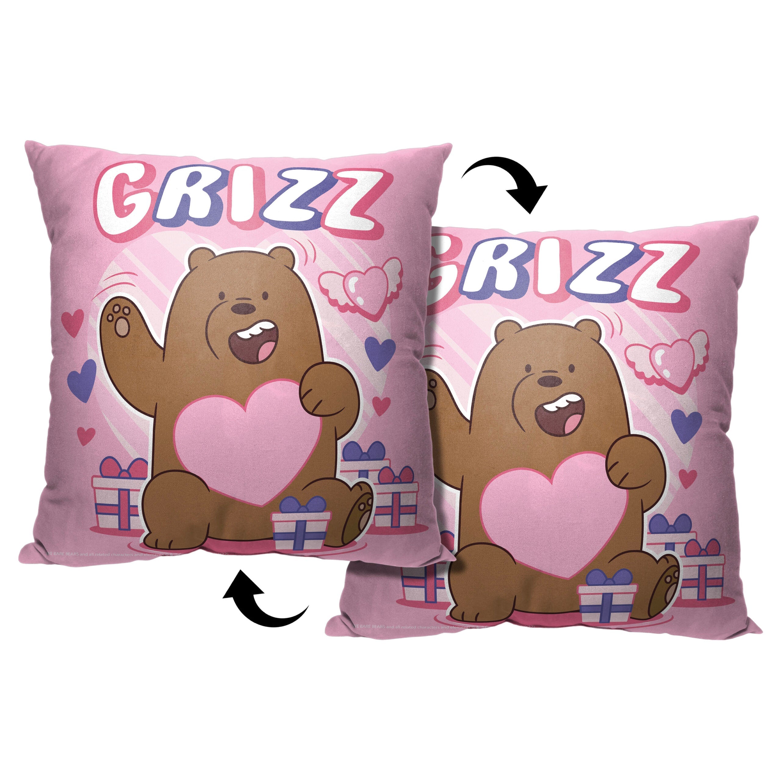 Cartoon Network We Bare Bears Grizz Throw Pillow 18x18 Inches