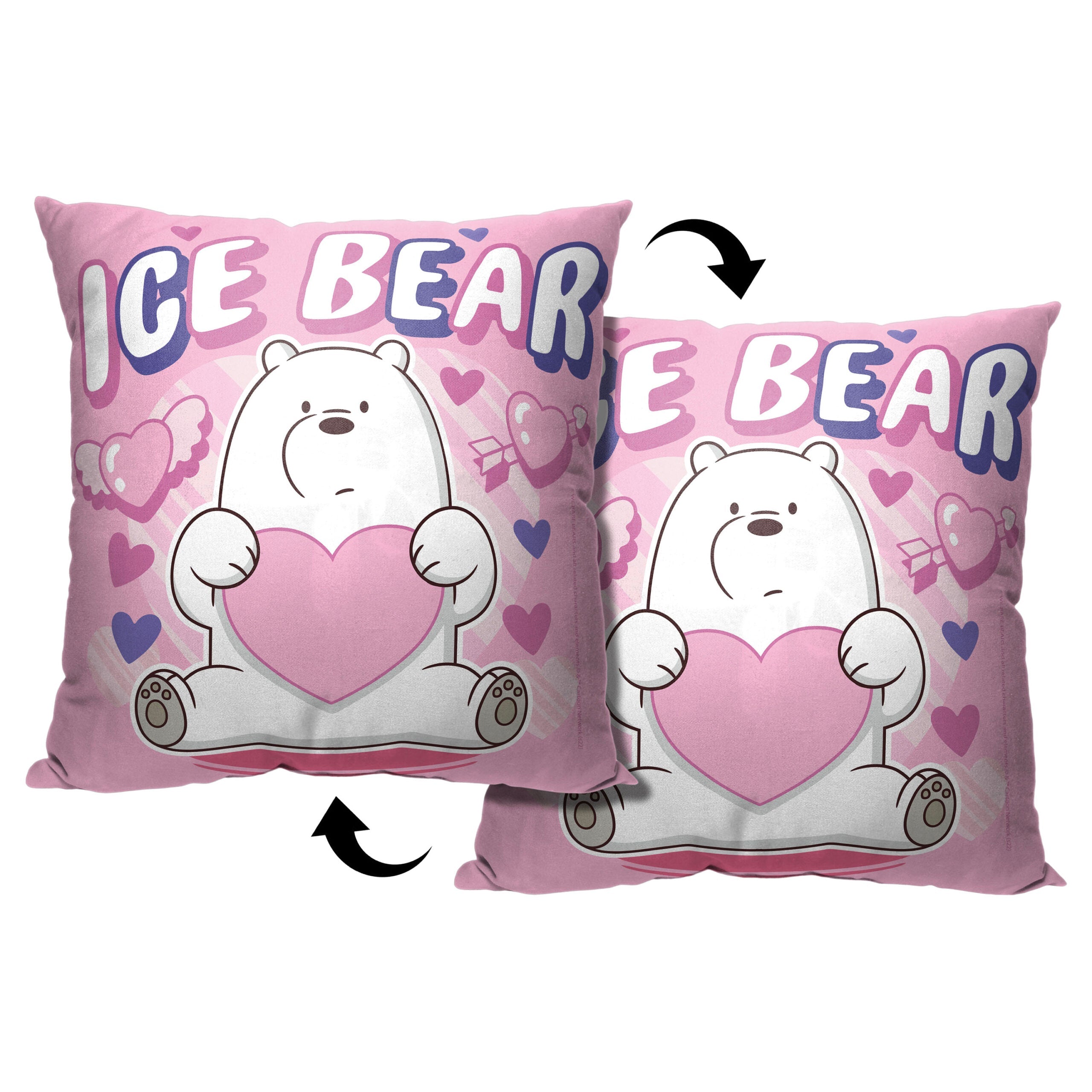 Cartoon Network We Bare Bears Ice Bear Throw Pillow 18x18 Inches