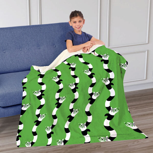 Warner Bros. Beetlejuice No Rules Silk Touch Sherpa Throw Blanket 50X60 Inches