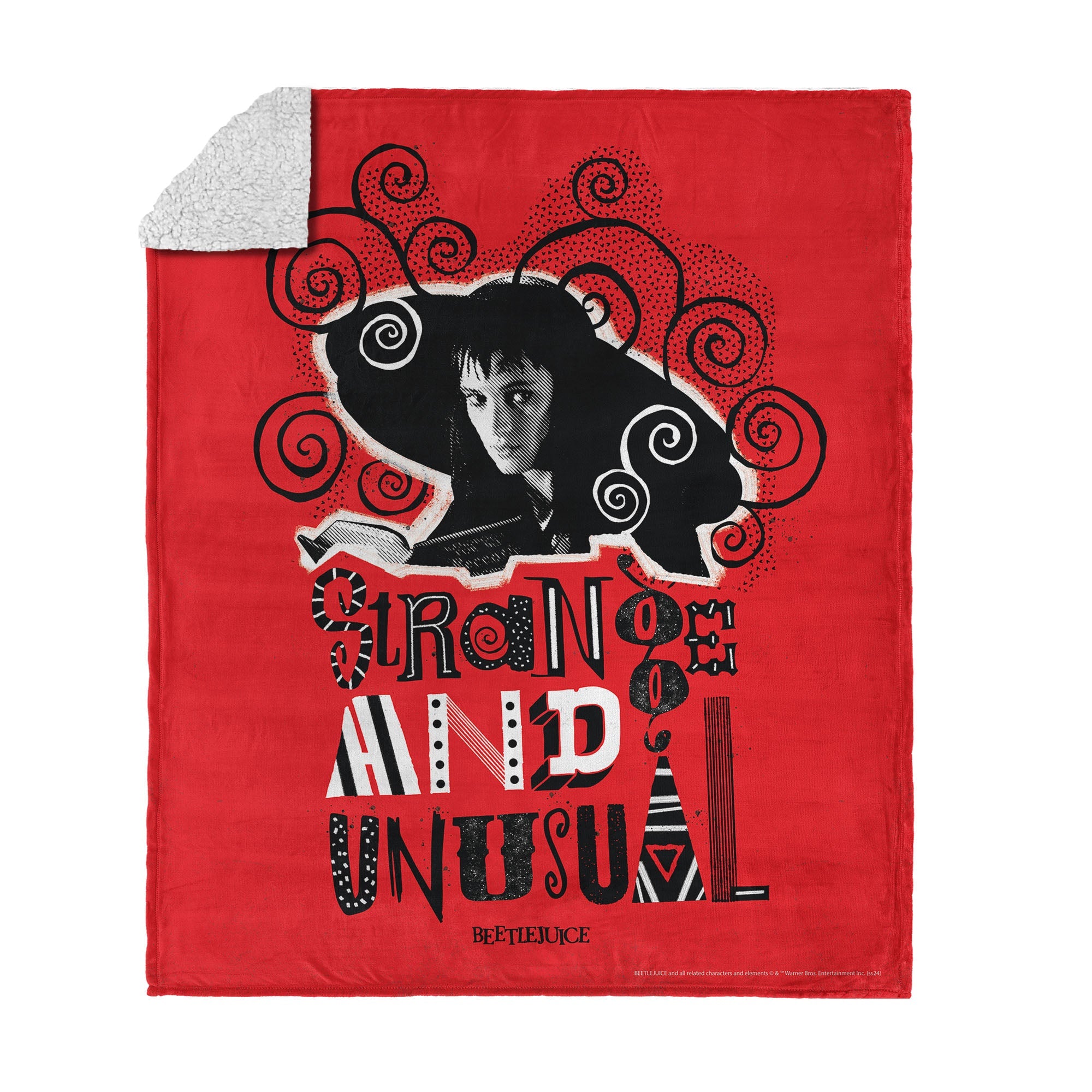 Warner Bros. Beetlejuice So So Strange Silk Touch Sherpa Throw Blanket 50X60 Inches