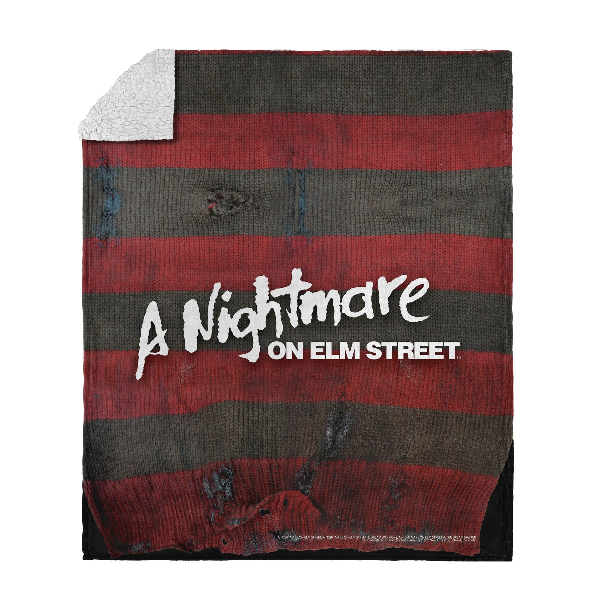 Warner Bros. Nightmare on Elm Street Sweater Silk Touch Sherpa Throw Blanket 50X60 Inches