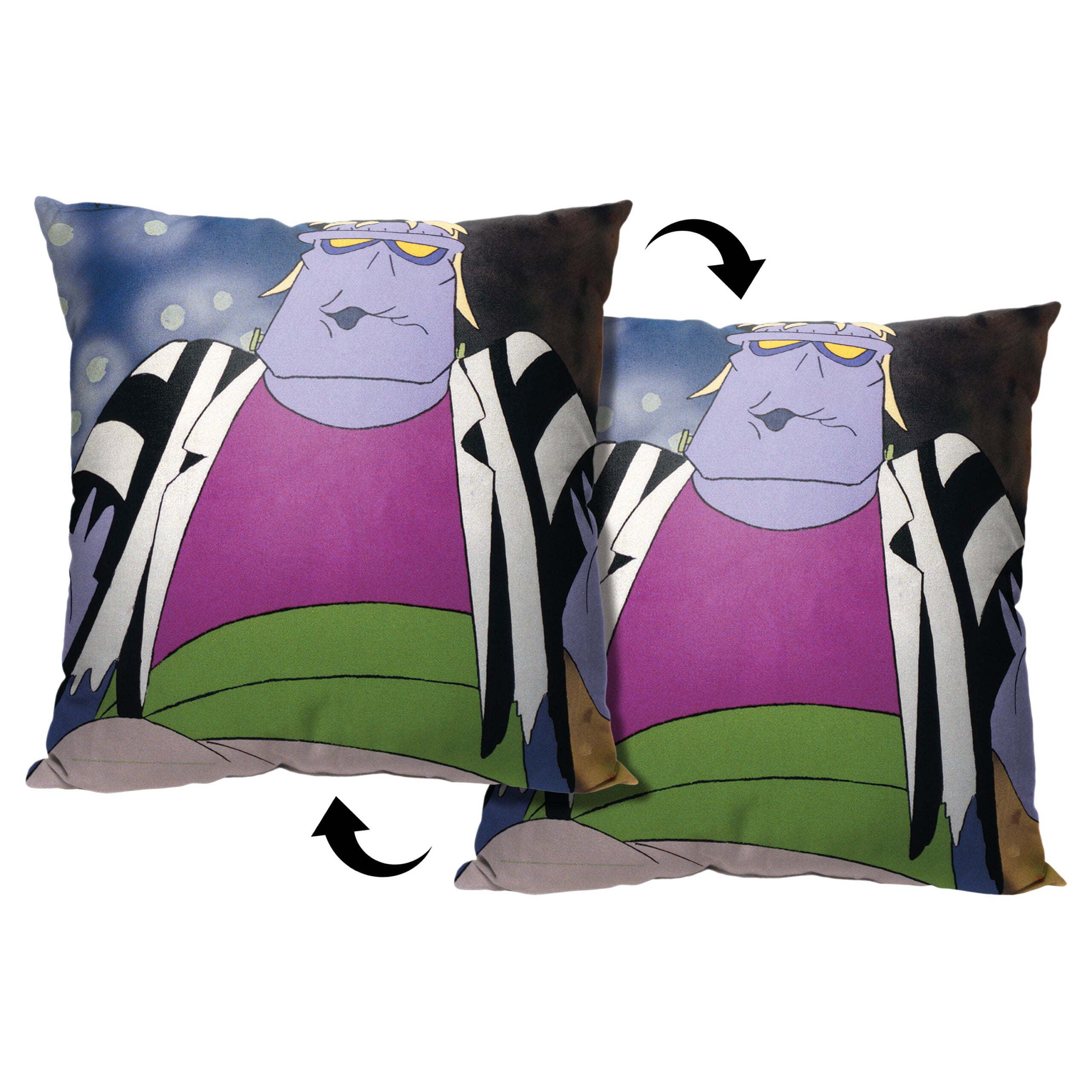 Warner Bros. Beetlejuice Animated Fraken Beetle Throw Pillow 18x18 Inches