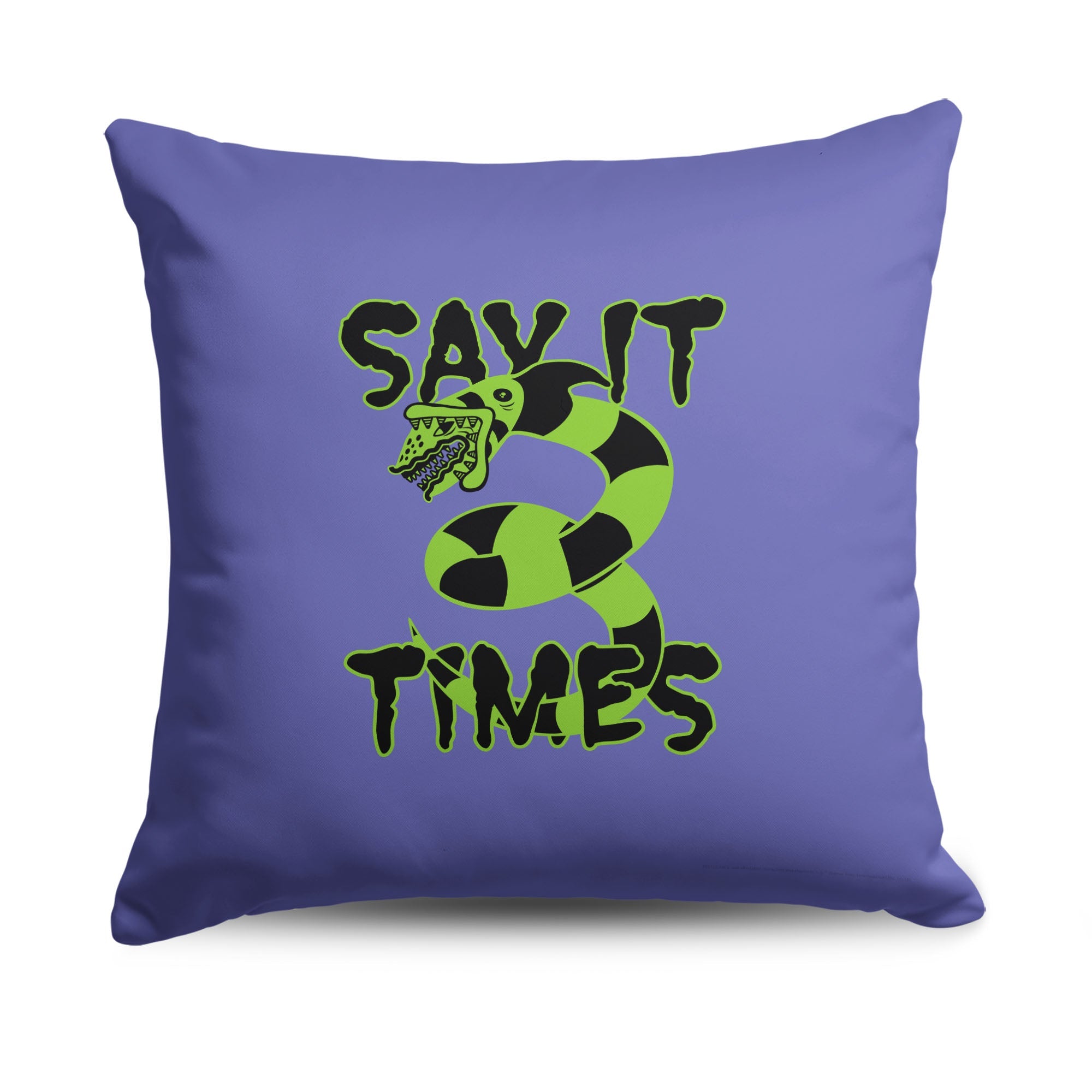 Warner Bros. Beetlejuice Three Times Throw Pillow 18X18 Inches