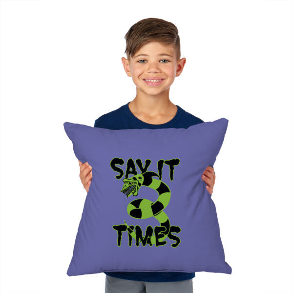 Warner Bros. Beetlejuice Three Times Throw Pillow 18X18 Inches