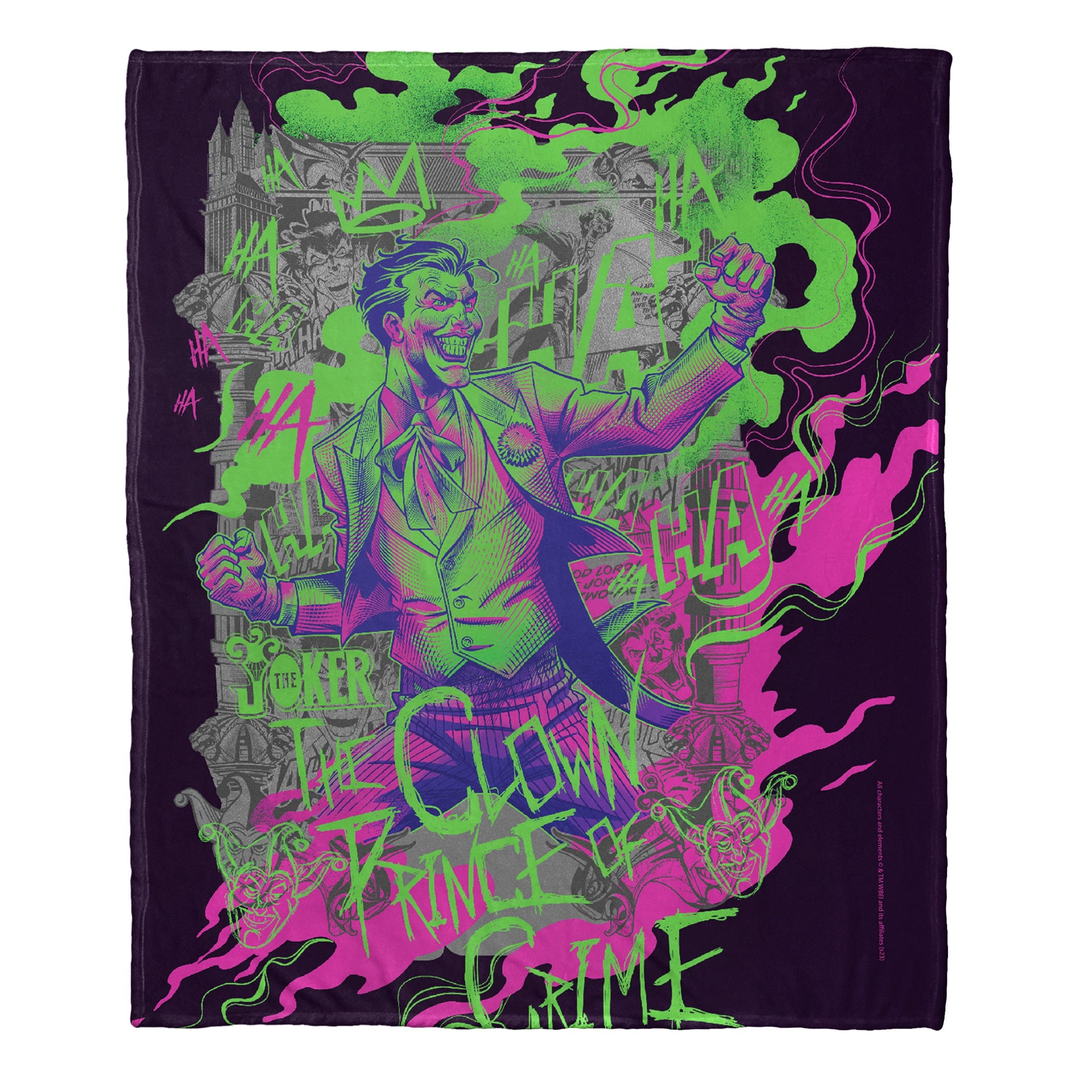 Warner Bros. Batman Clown Prince Silk Touch Throw Blanket 50x60 Inches