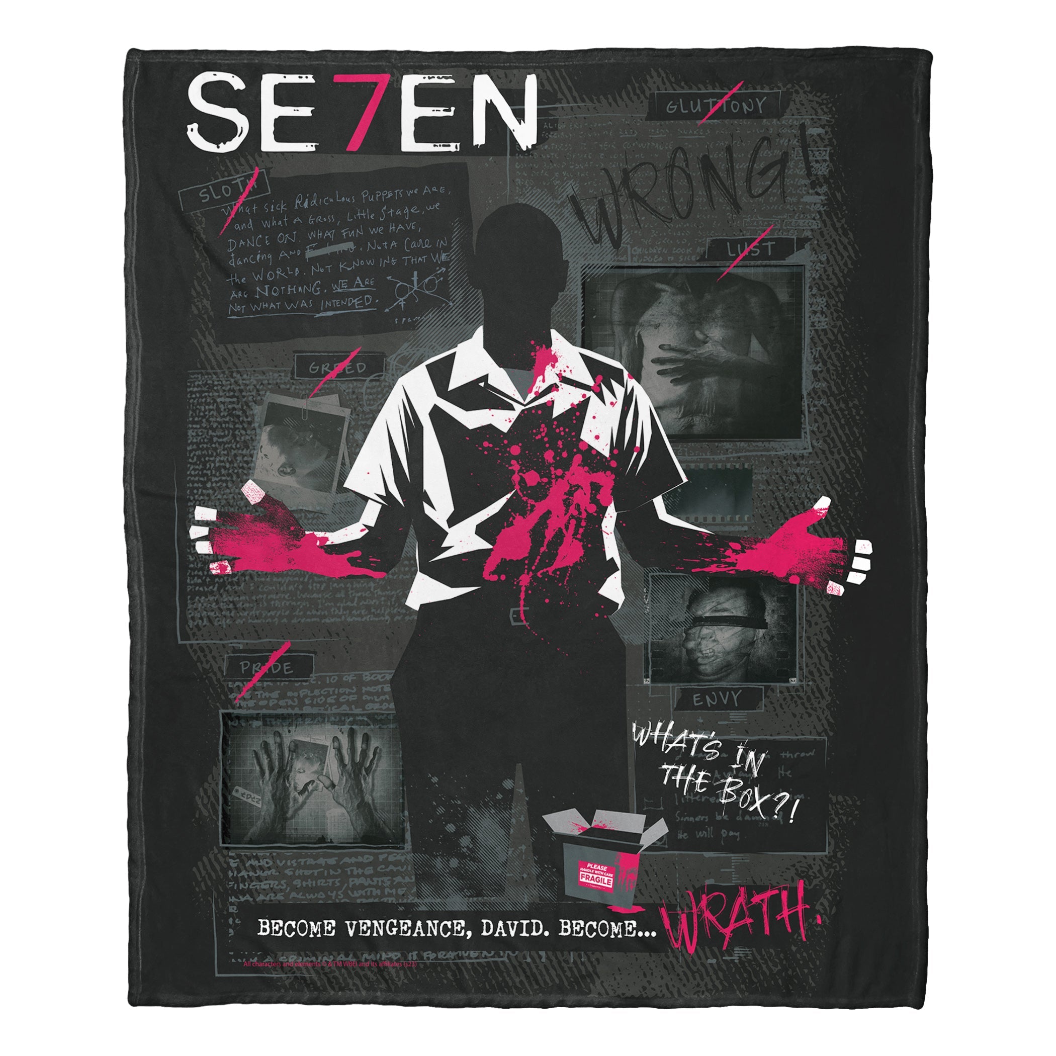 Warner Bros. WB 100 Se7En Silk Touch Throw Blanket 50x60 Inches