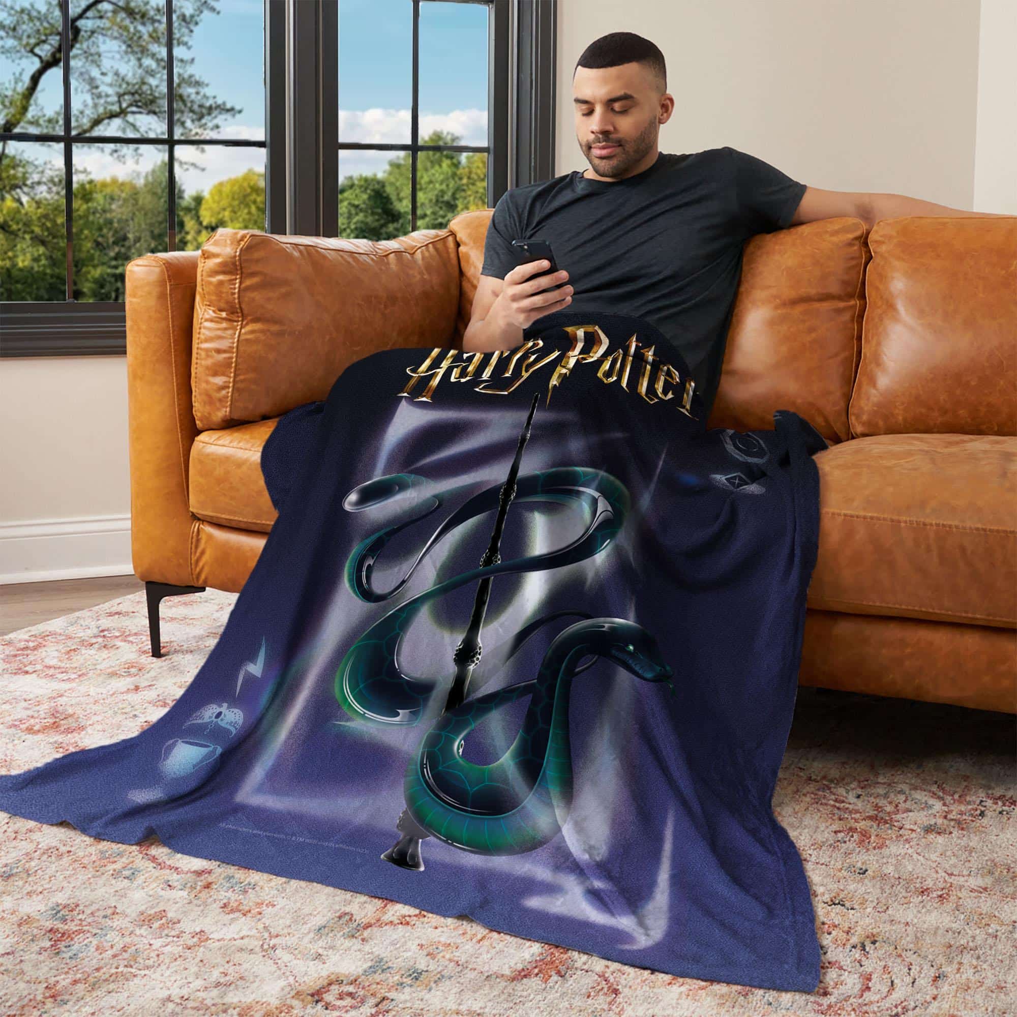 Warner Bros. WB 100 Defender of Magic Silk Touch Throw Blanket 50x60 Inches