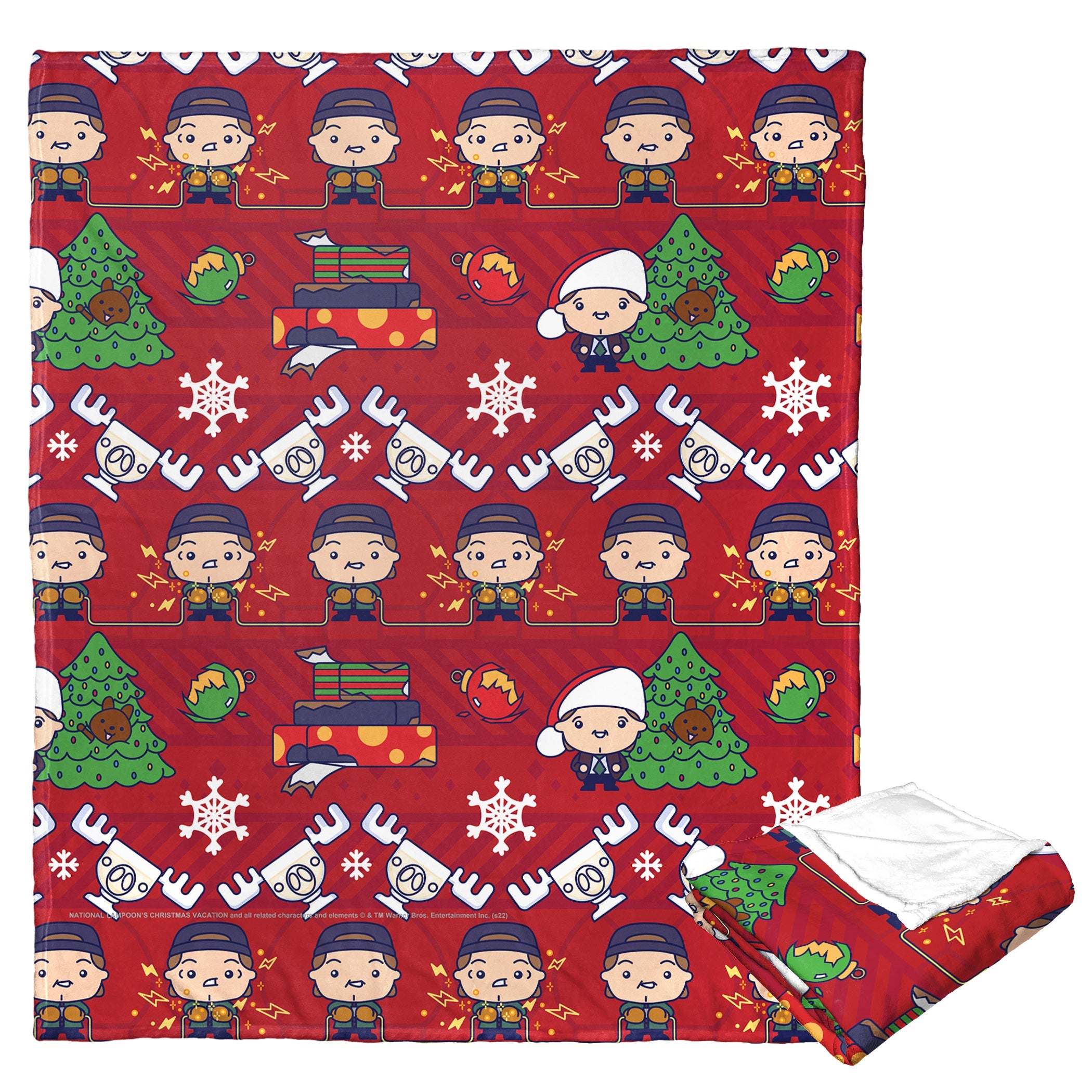 Warner Bros. Christmas Vacation A Clarkmas Christmas Silk Touch Throw Blanket 50x60 Inches