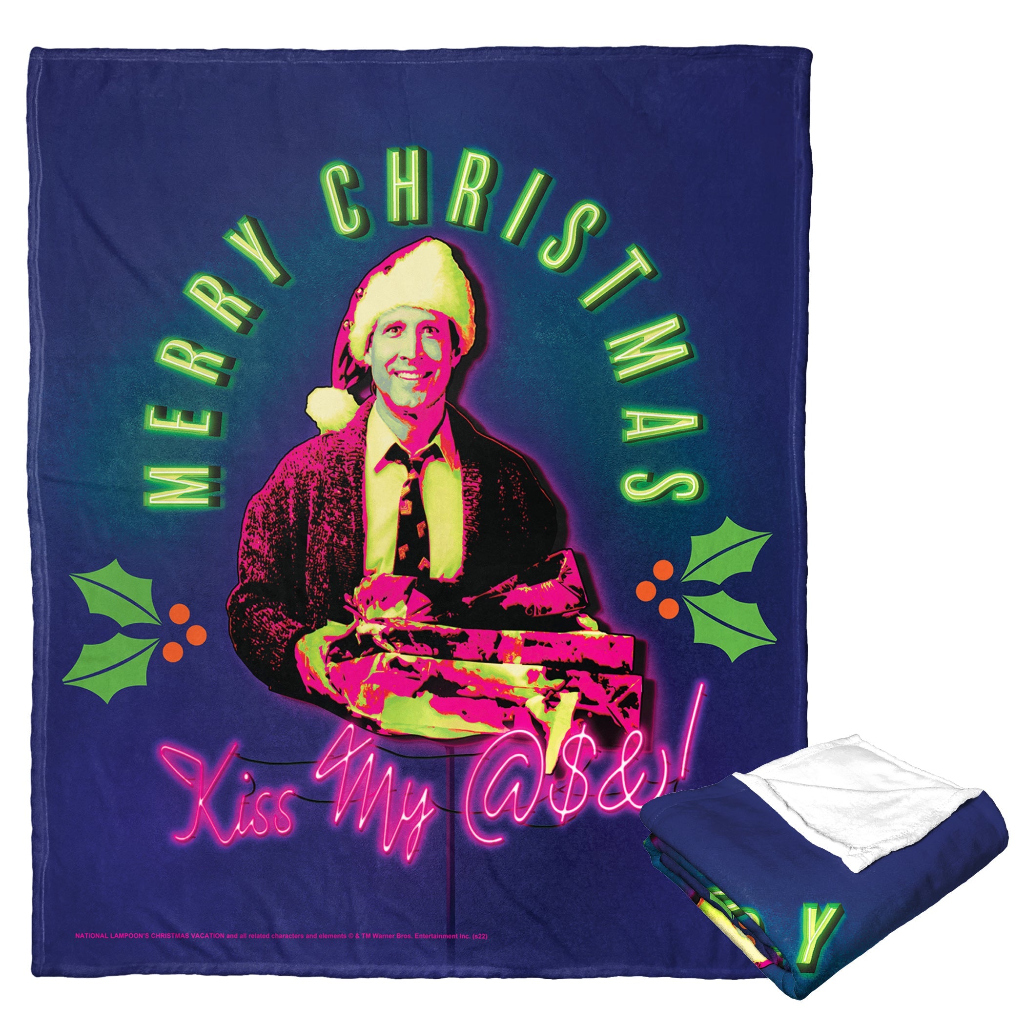 Warner Bros. Christmas Vacation Bitter Christmas Silk Touch Throw Blanket 50x60 Inches