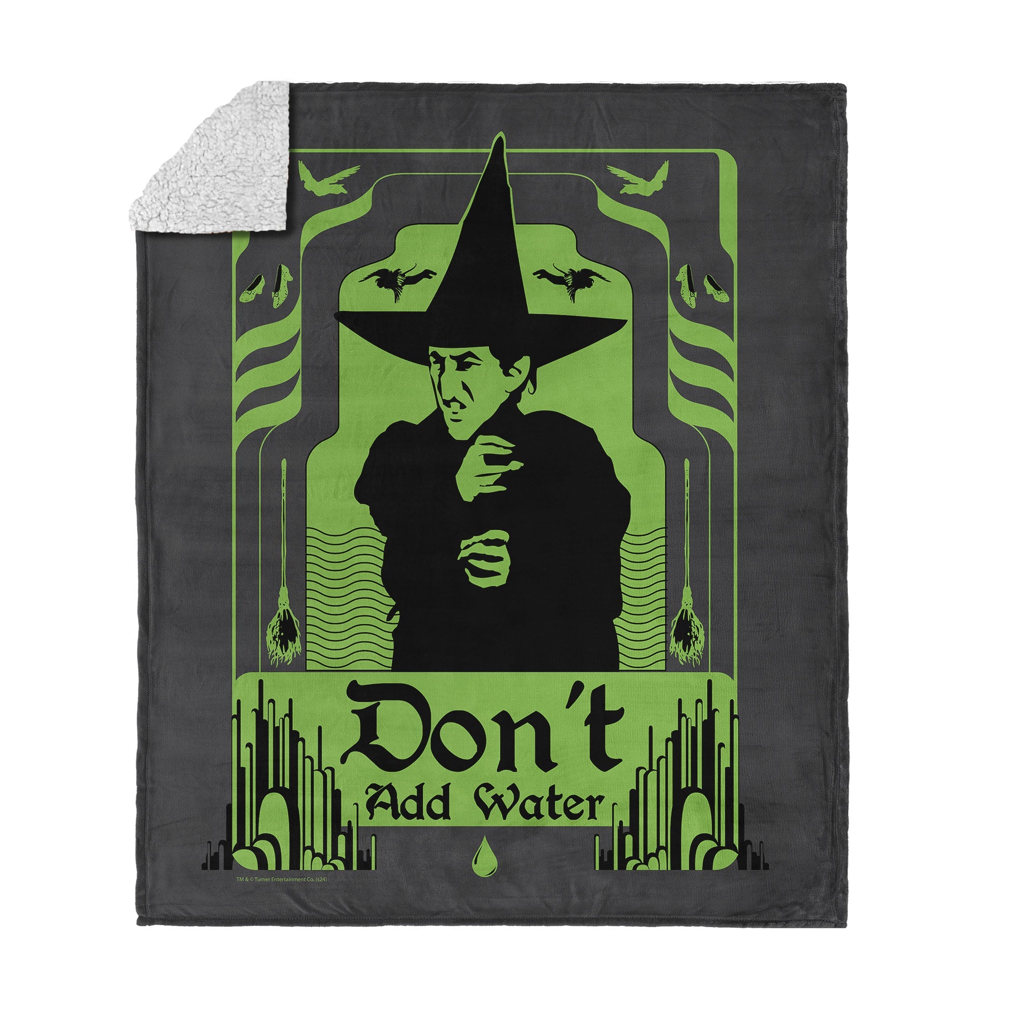 Warner Bros. The Wizard of Oz Don't Add Water Silk Touch Sherpa Throw Blanket 50x60 Inches
