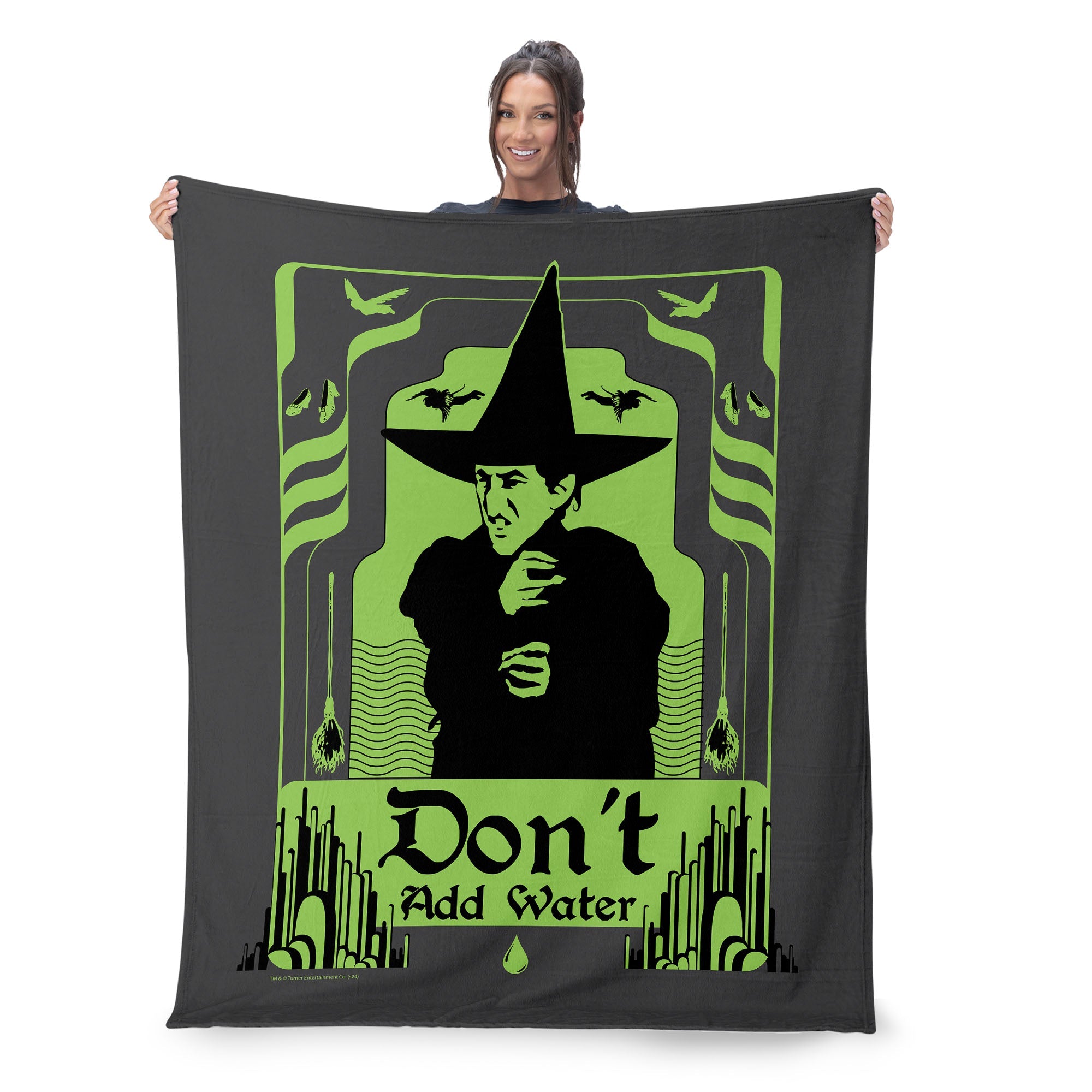 Warner Bros. The Wizard of Oz Don't Add Water Silk Touch Sherpa Throw Blanket 50x60 Inches