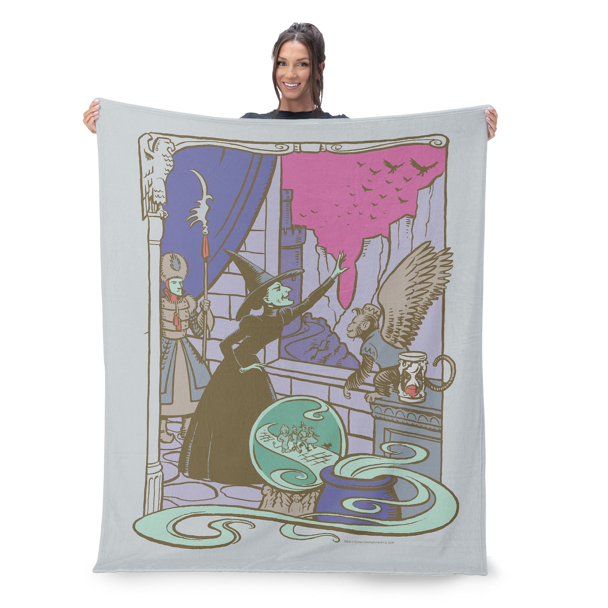 Warner Bros. The Wizard of Oz Wicked Witch Silk Touch Sherpa Throw Blanket 50x60 Inches