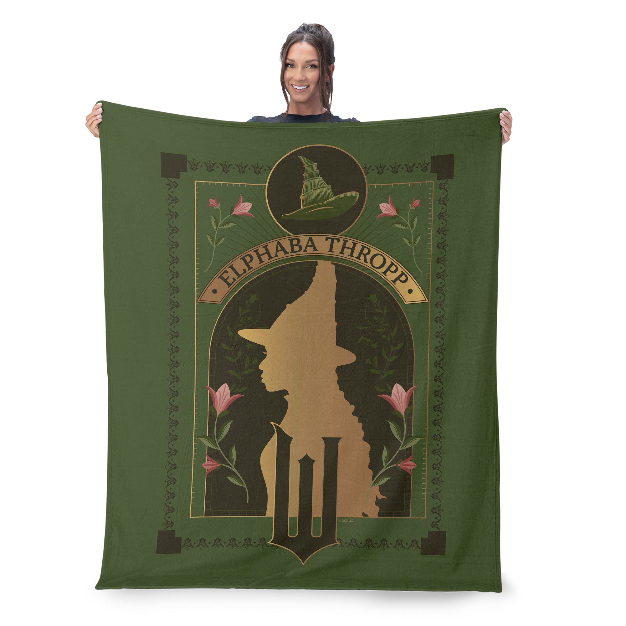 Wicked Elphaba Thropp Silk Touch Sherpa Throw Blanket 50x60 inches