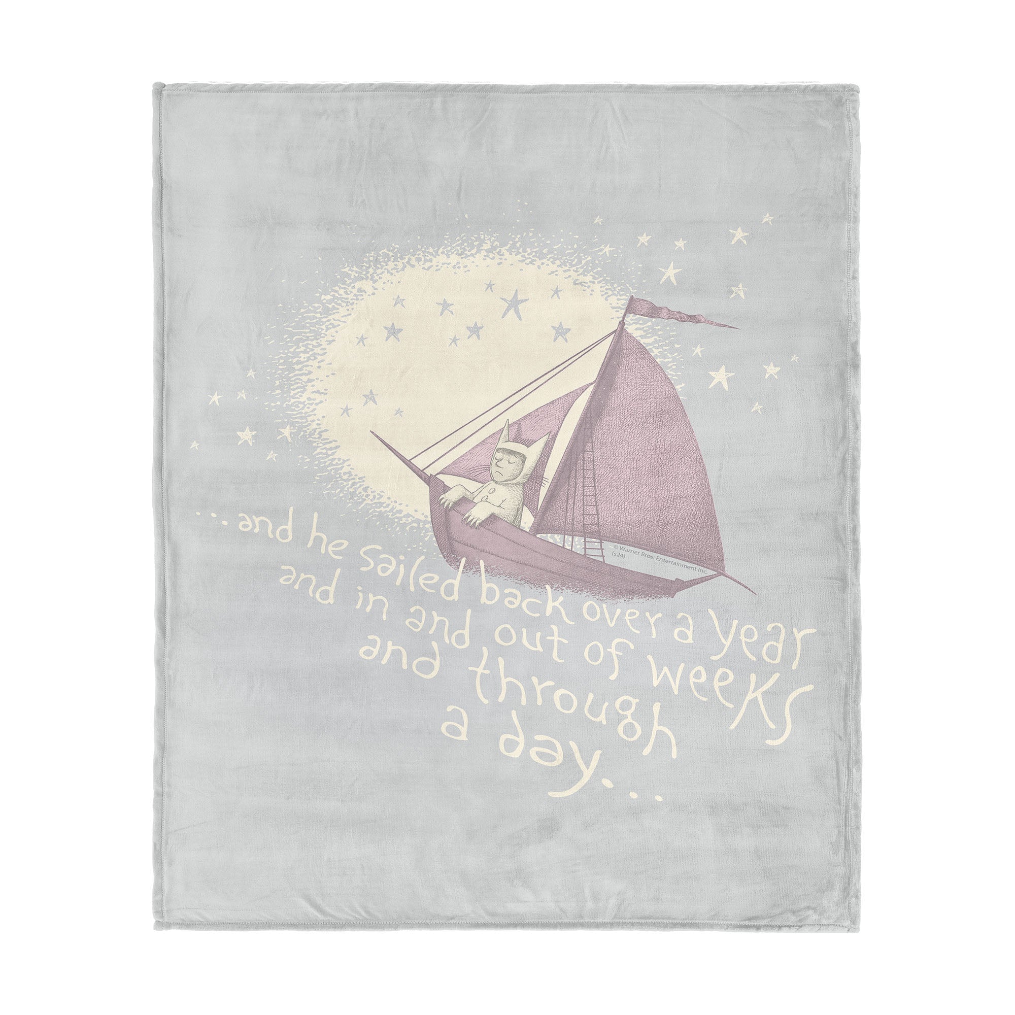 Warner Bros. Where the Wild Things Are He Sailed Silk Touch Throw Blanket 50x60 Inches