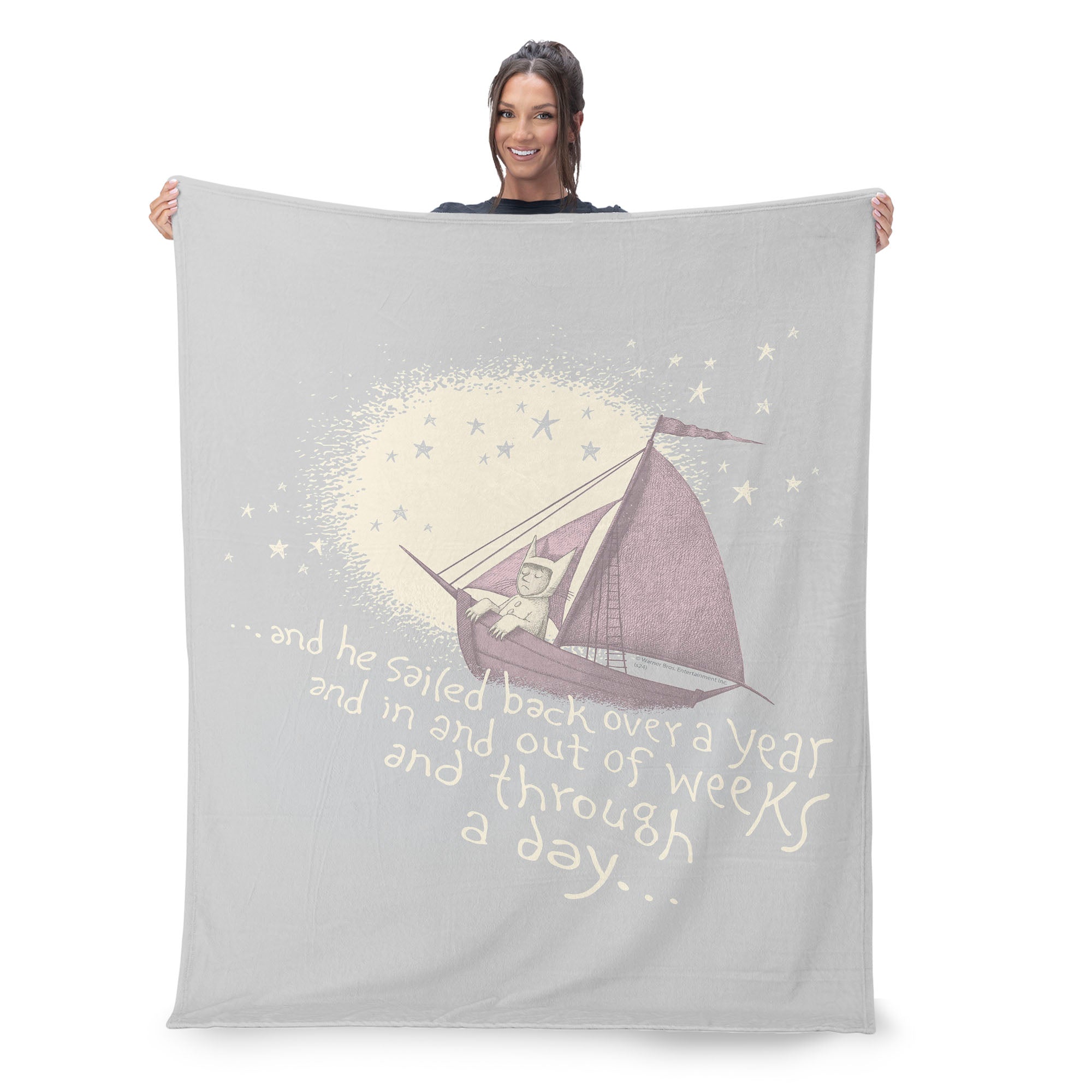 Warner Bros. Where the Wild Things Are He Sailed Silk Touch Throw Blanket 50x60 Inches