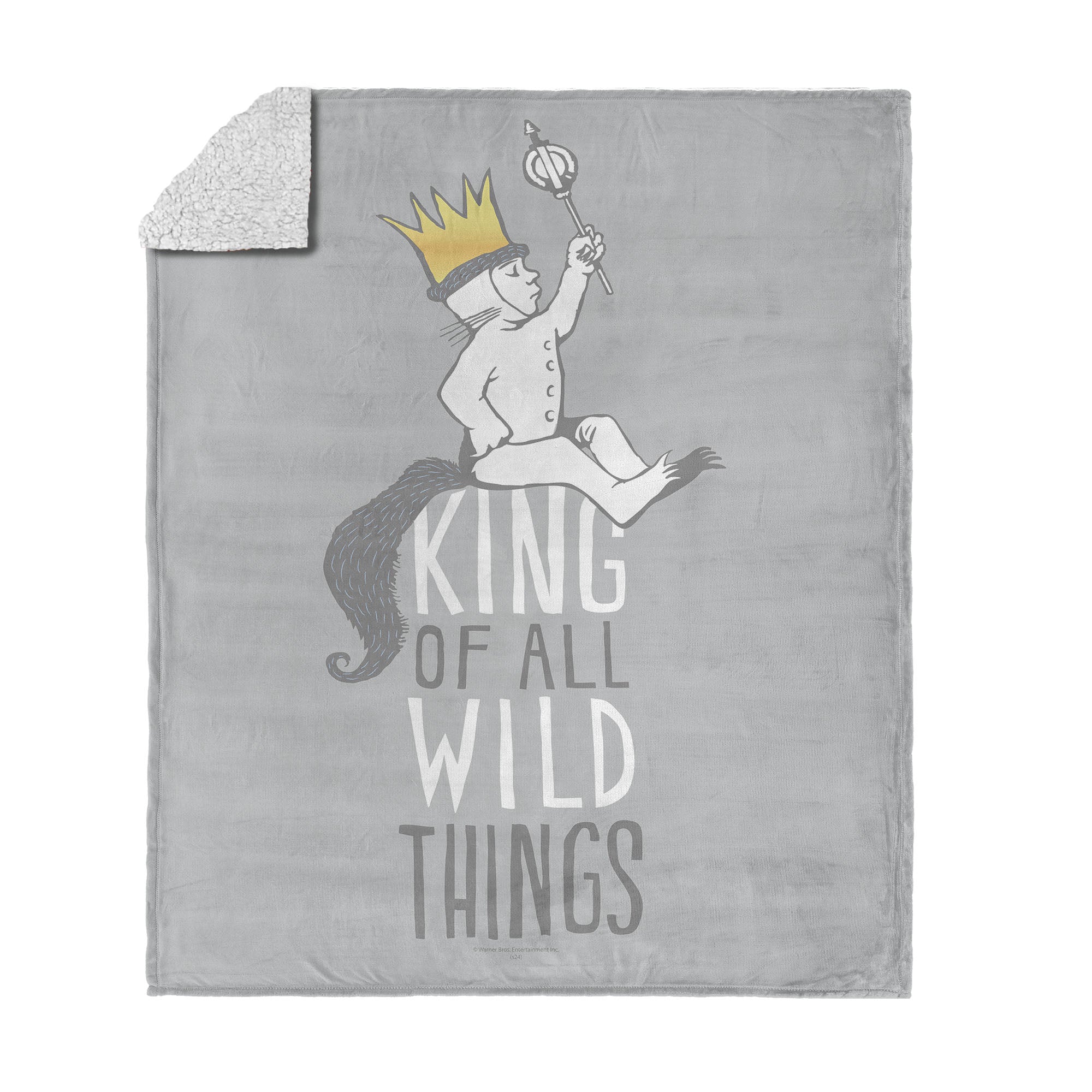 Warner Bros. Where the Wild Things Are King of All Silk Touch Sherpa Throw Blanket 50x60 Inches